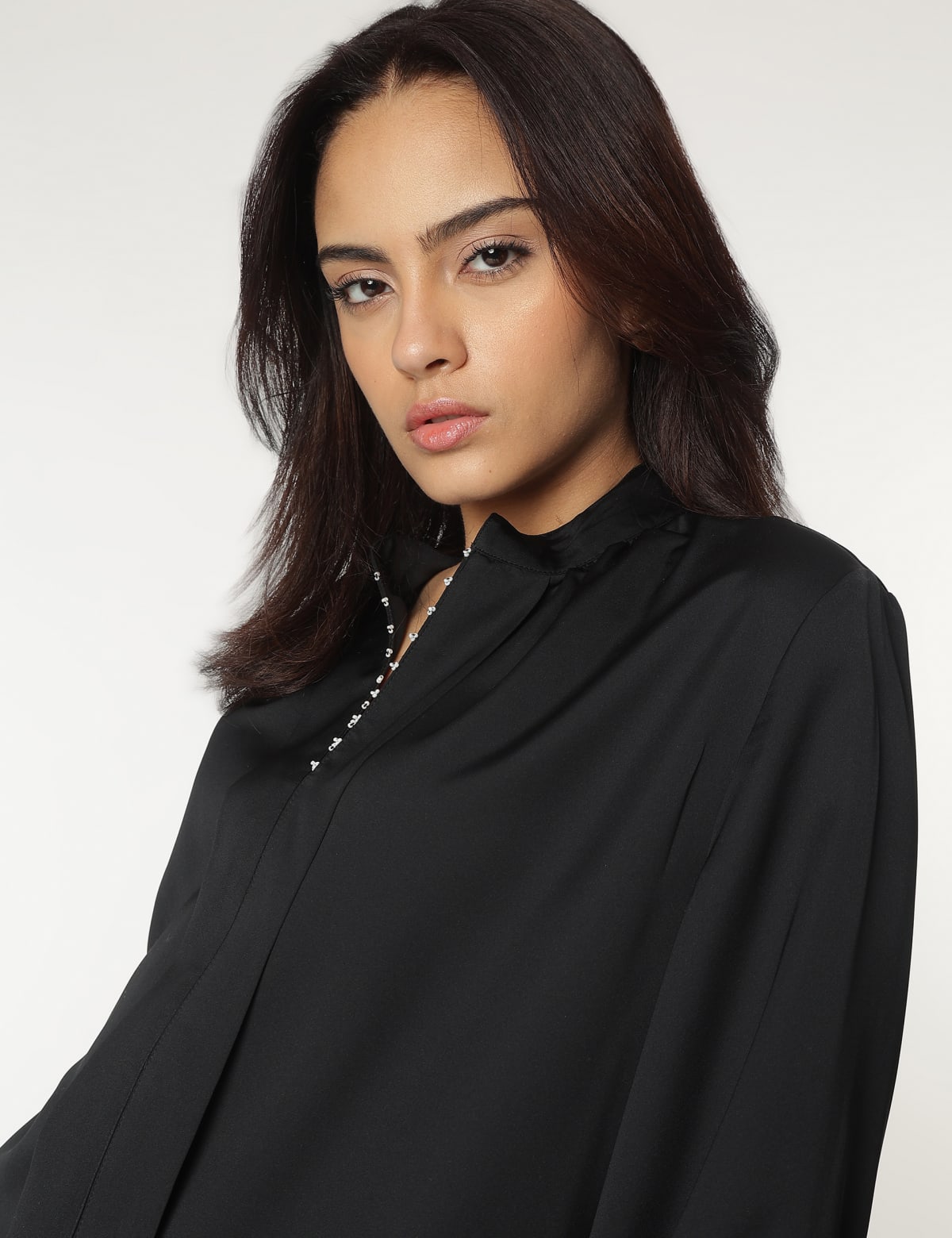 

Marks & Spencer Mandarin Neck Plain Blouse (FEMALE, BLACK, 20)