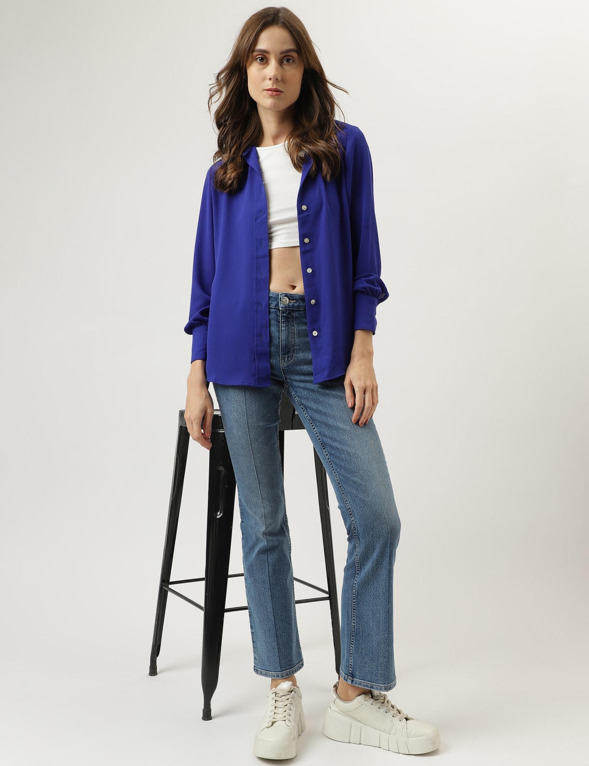 

Marks & Spencer Full Sleeves Shirt (FEMALE, ROYAL BLUE, 6)