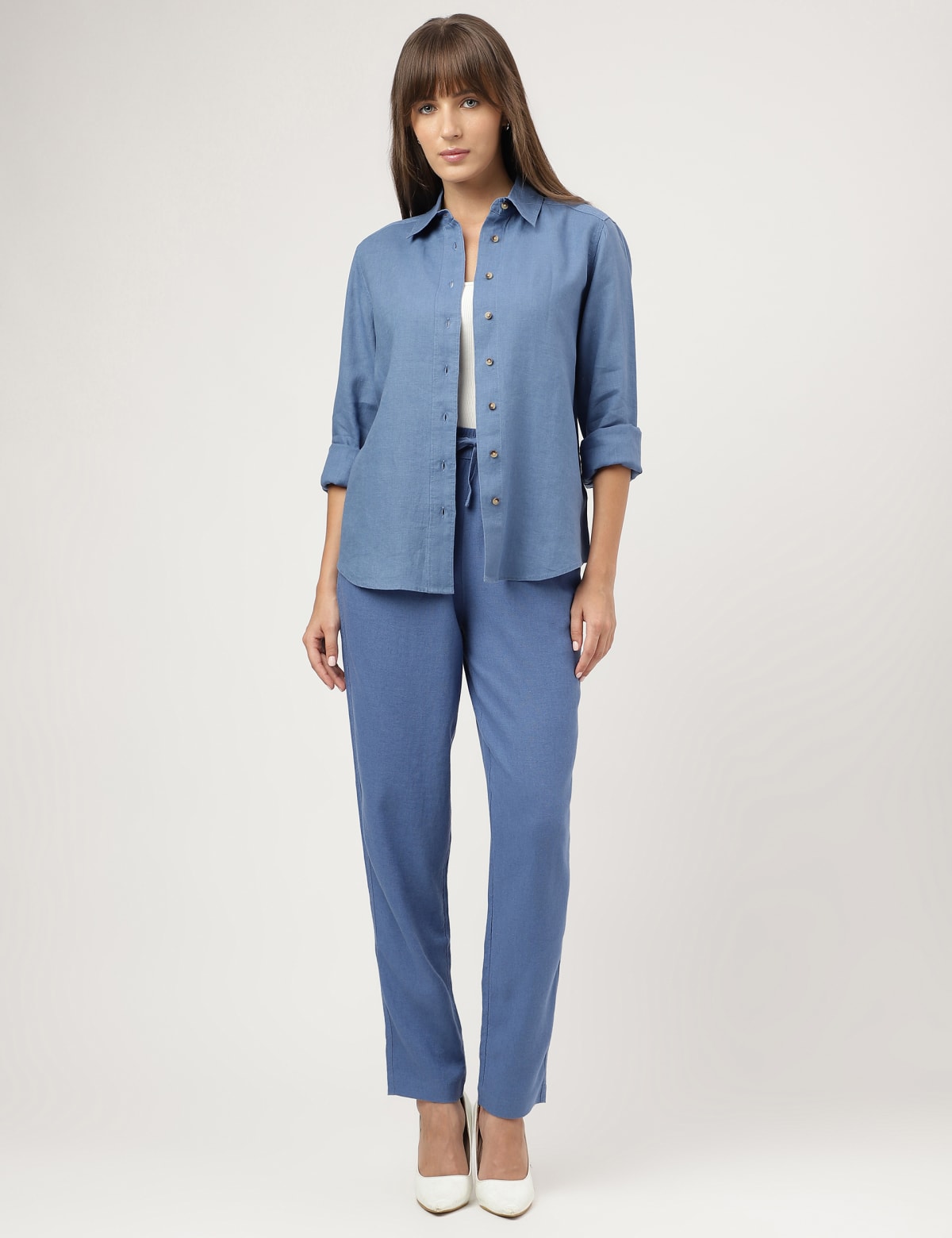 

Marks & Spencer Spread Collar Plain Shirt (FEMALE, INDIGO, 16)