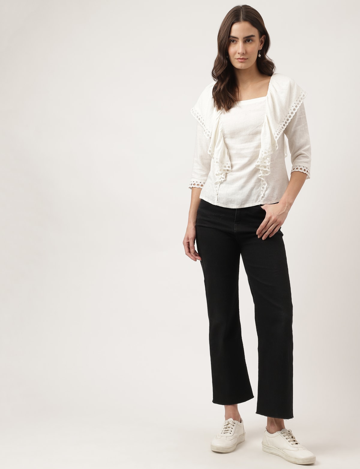 

Marks & Spencer Pure Linen Plain Square Neck Tops (FEMALE, WHITE, 6)