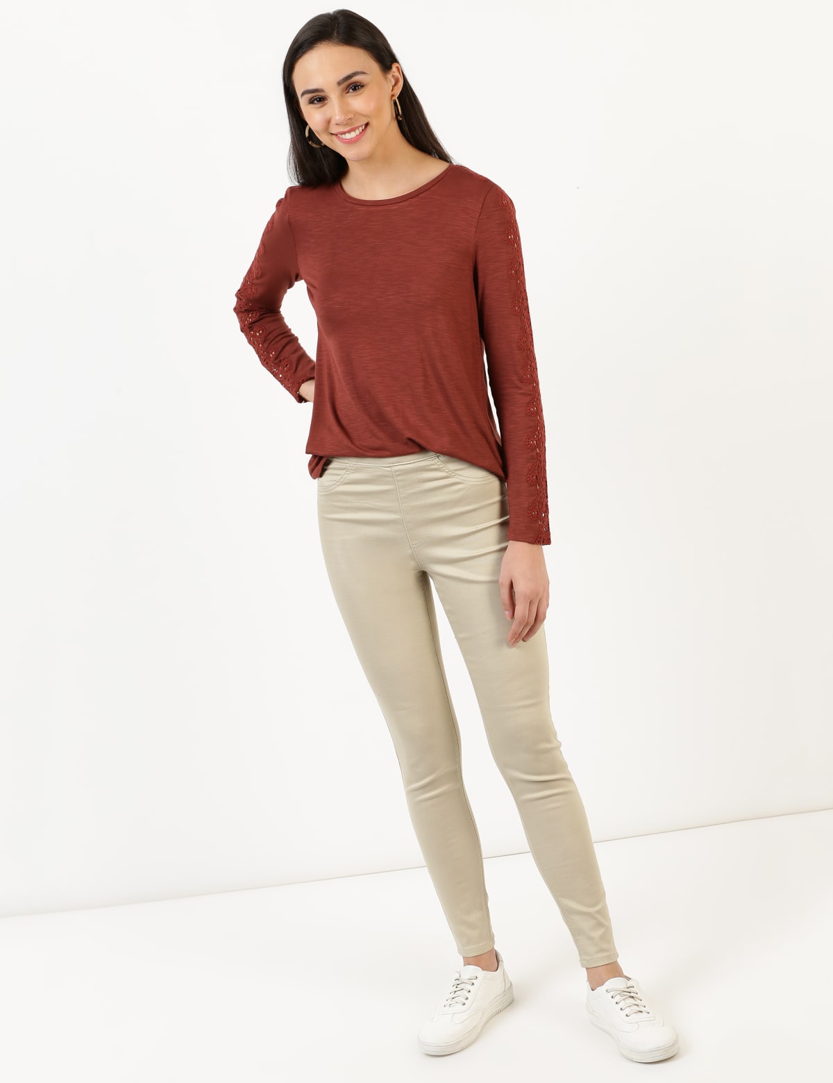 

Marks & Spencer Pull On Jeggings w/Strecth (FEMALE, RASPBERRY, 6-MED)