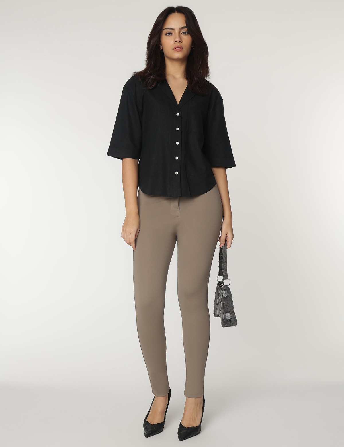 

Marks & Spencer Plain Skinny Fit Treggings (FEMALE, MOCHA, 16-REG)