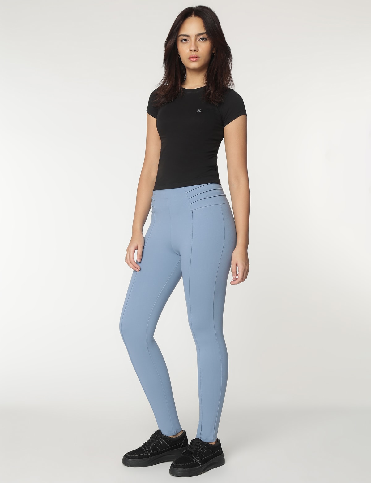 

Marks & Spencer Plain Slim Fit Treggings (FEMALE, GREY BLUE, 10-REG)