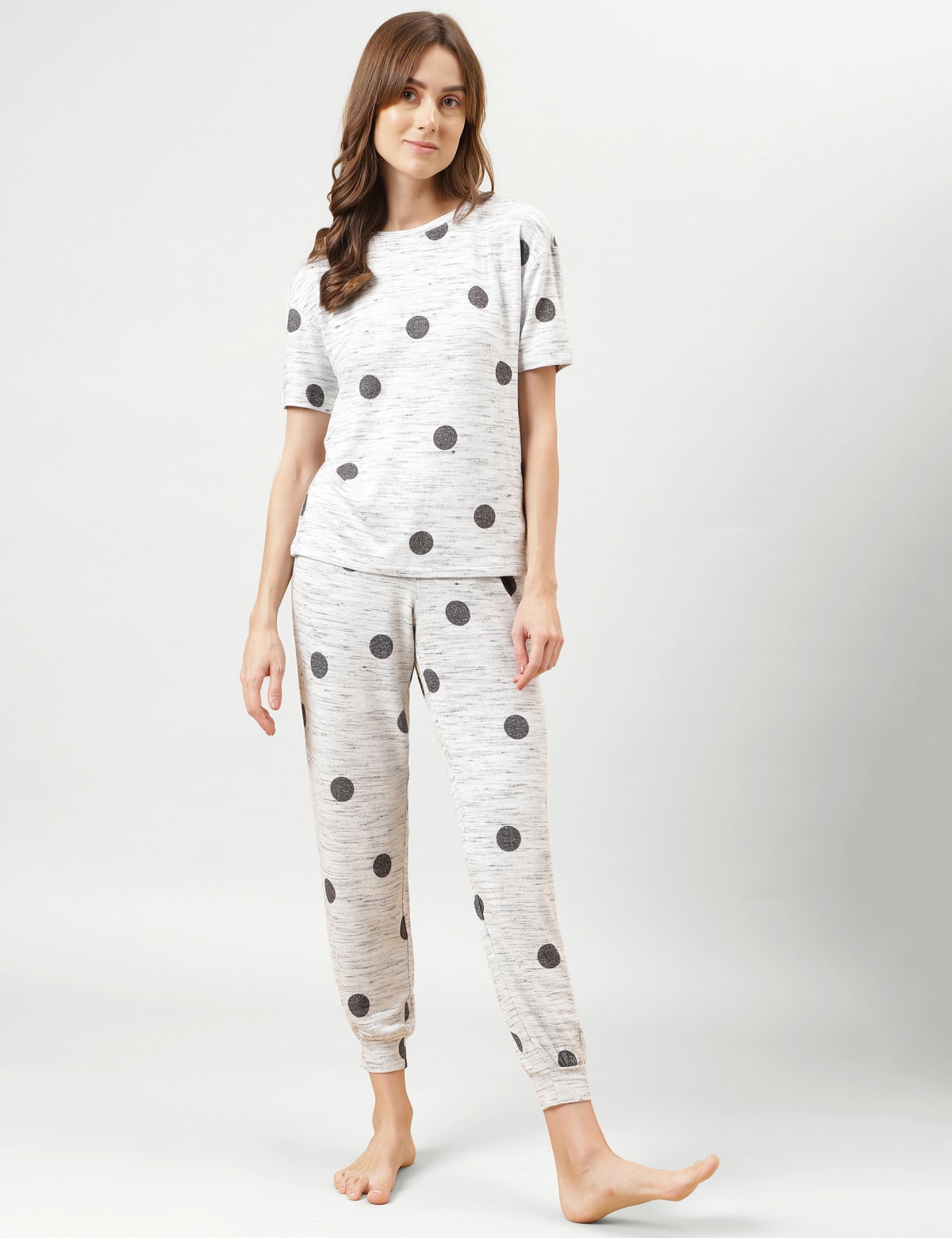 

Marks & Spencer 2 Pc Printed Pyjama Set (FEMALE, GREY MIX, S)