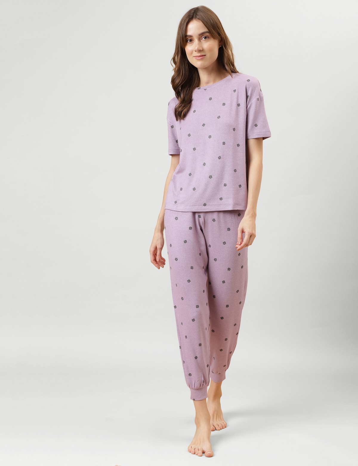 

Marks & Spencer 2 Pc Printed Pyjama Set (FEMALE, DUSTED LILAC, XL)