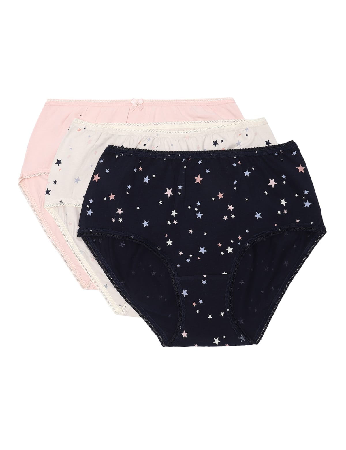 

Marks & Spencer Pack of 3 Cotton Mix Skinny Fit Knickers (FEMALE, CREAM MIX, 8)