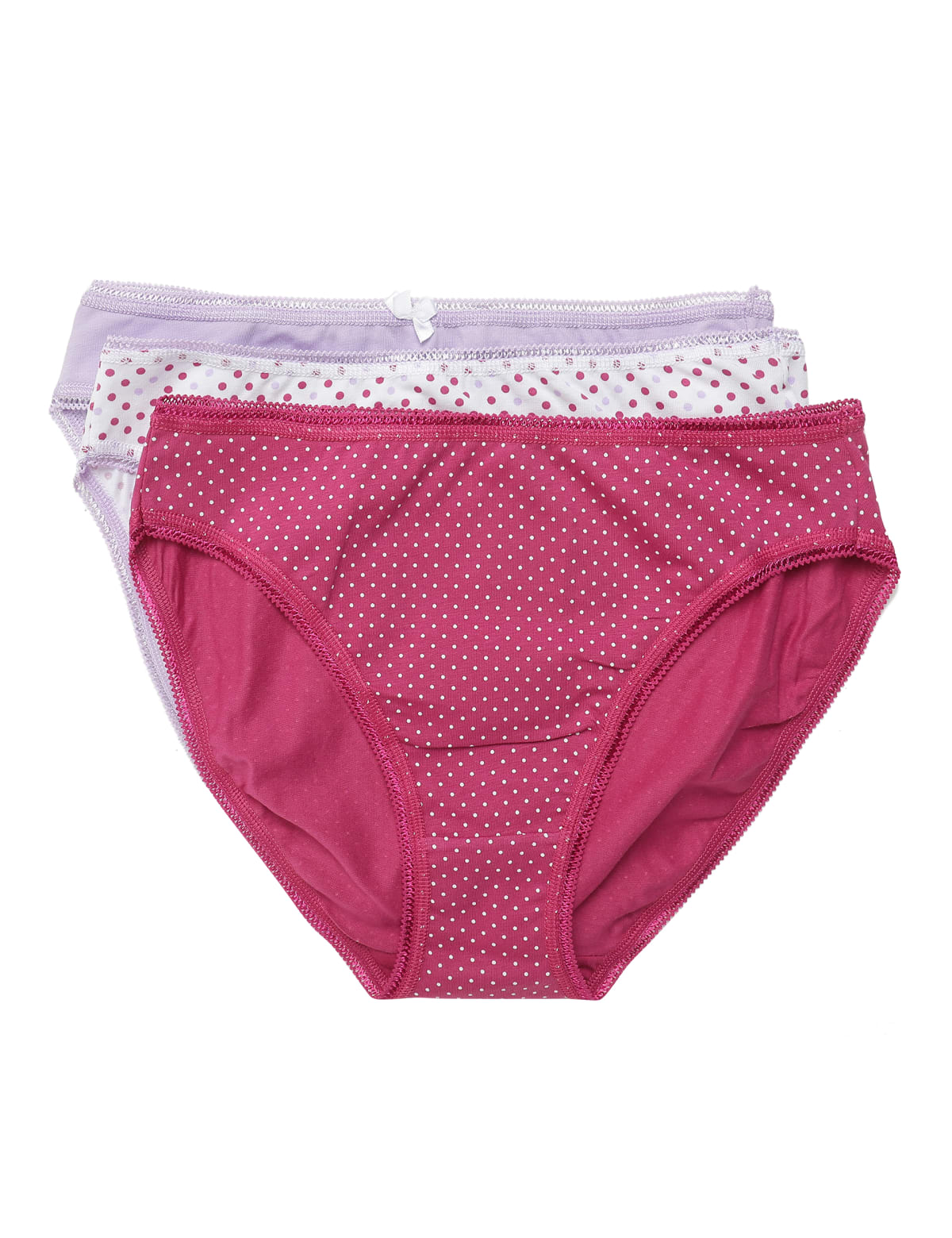

Marks & Spencer Pack of 3 Cotton Mix High Legs Panty (FEMALE, PURPLE MIX, 8)