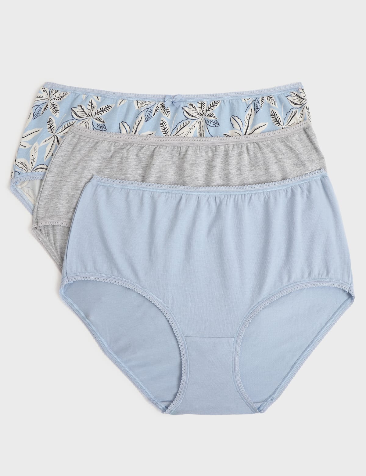 

Marks & Spencer 3pk Plain Midi Knickers (FEMALE, DUSTY BLUE, 18)