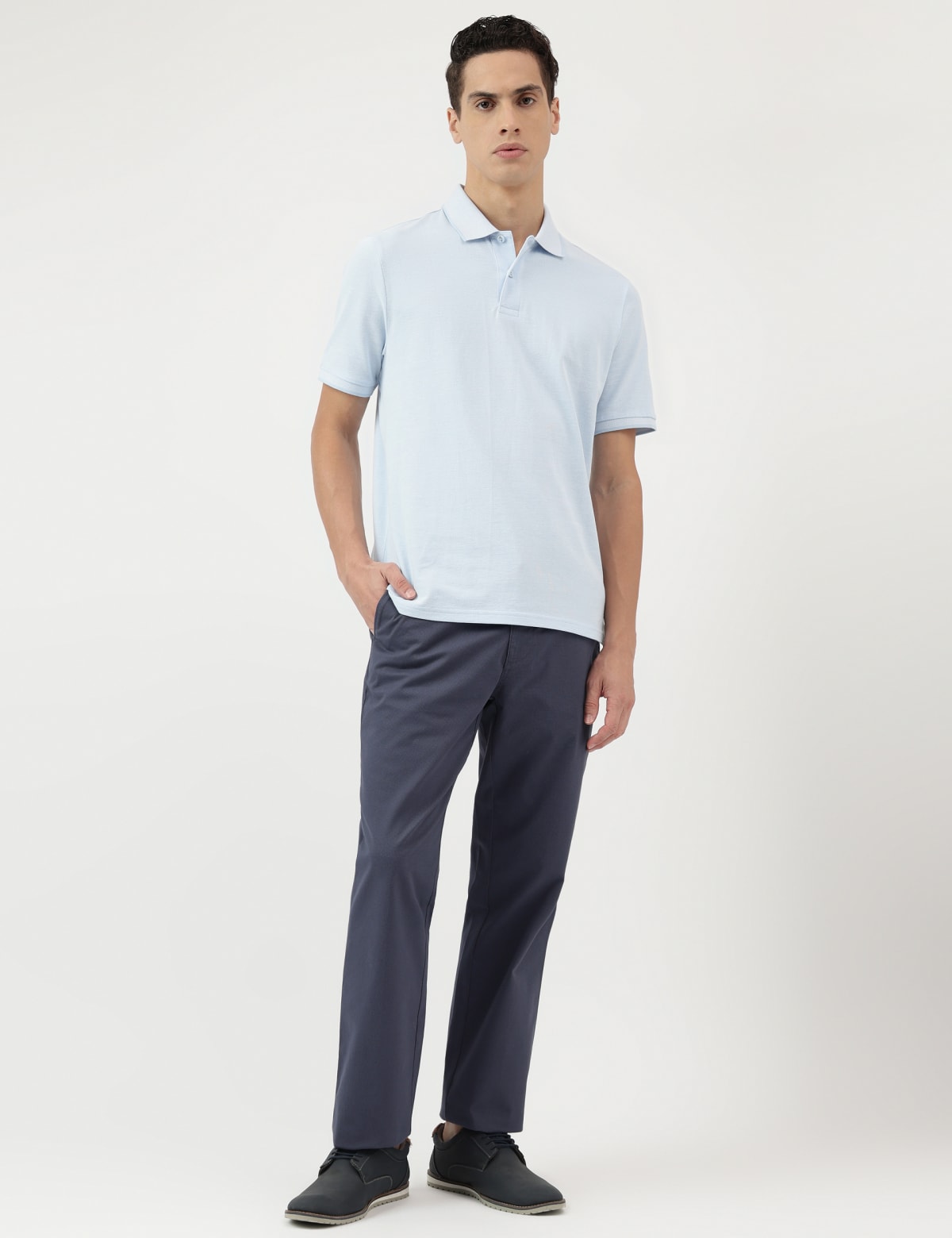 

Marks & Spencer Regular Fit Pure Cotton Plain Chinos (MALE, NAVY, 38-33)