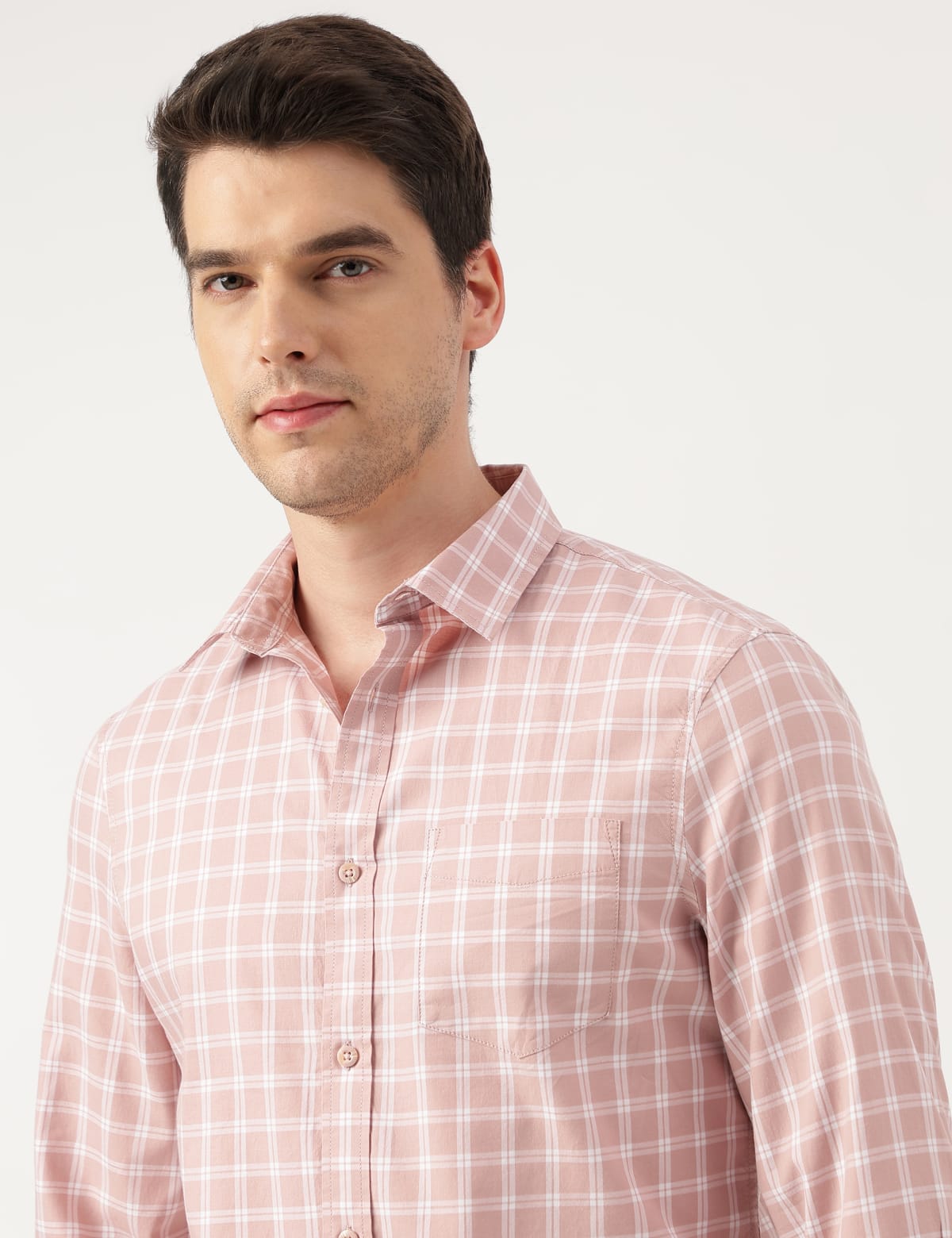 

Marks & Spencer Pure Cotton Spread Collar Shirt (MALE, PINK MIX, M)