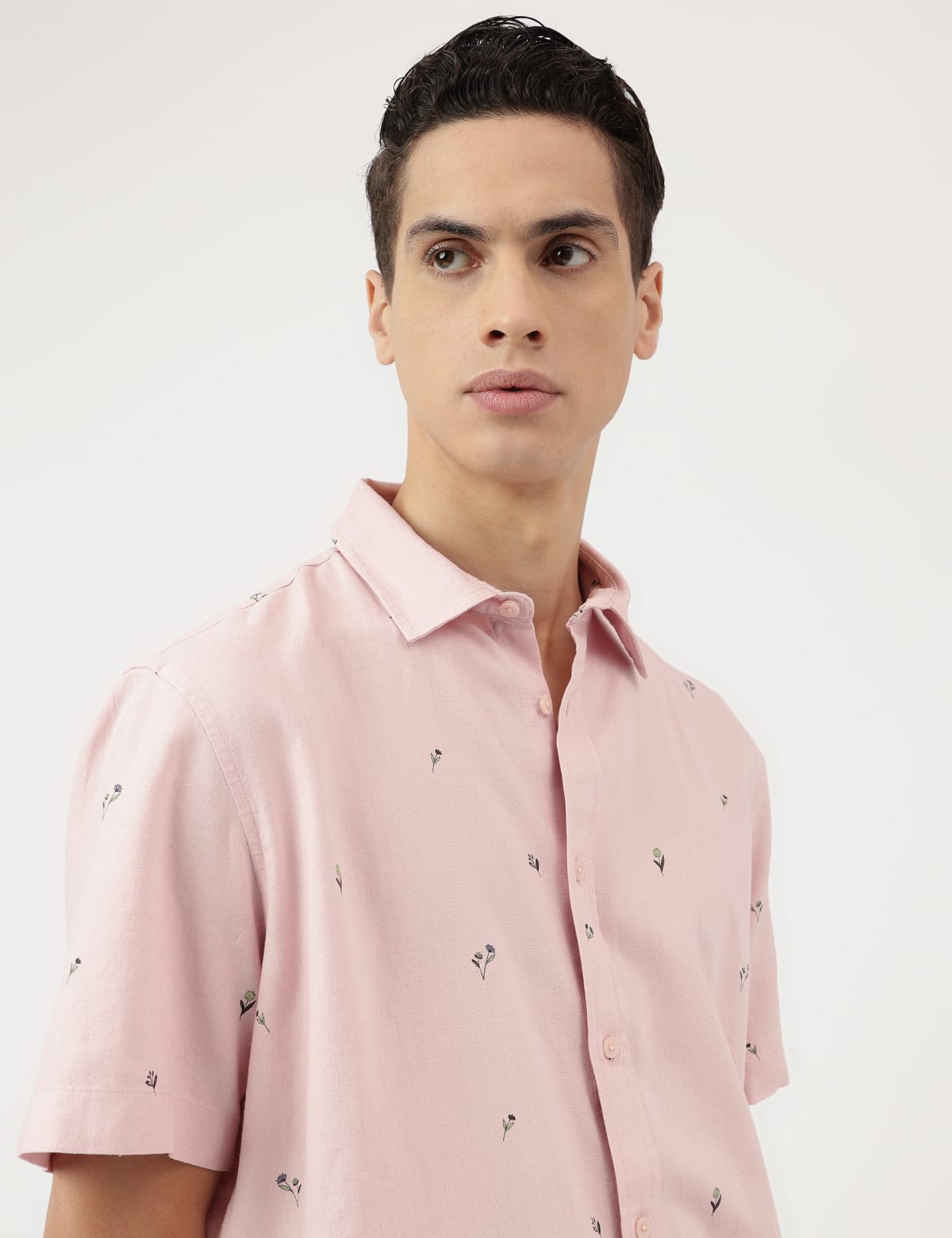 

Marks & Spencer Relaxed Fit Spread Collar Shirt (MALE, PINK MIX, M)