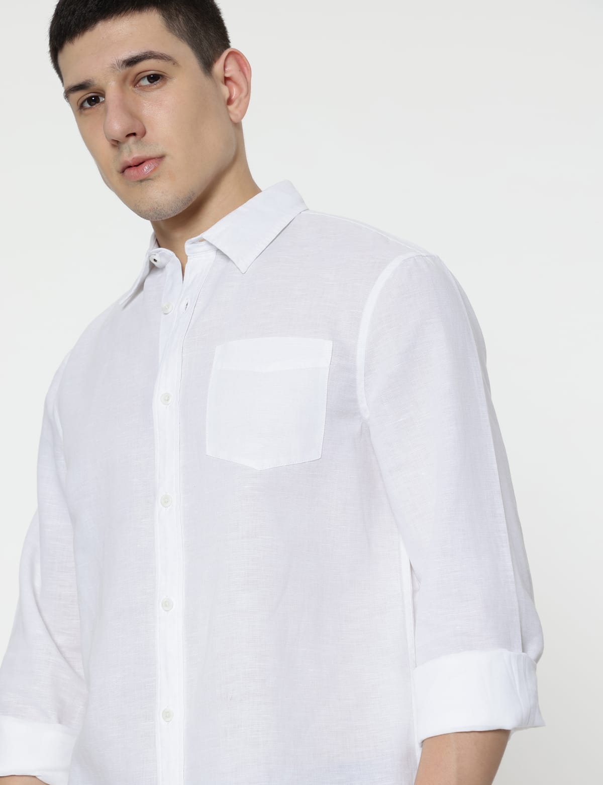 

Marks & Spencer Linen Mix Plain Shirt (MALE, WHITE, XL)