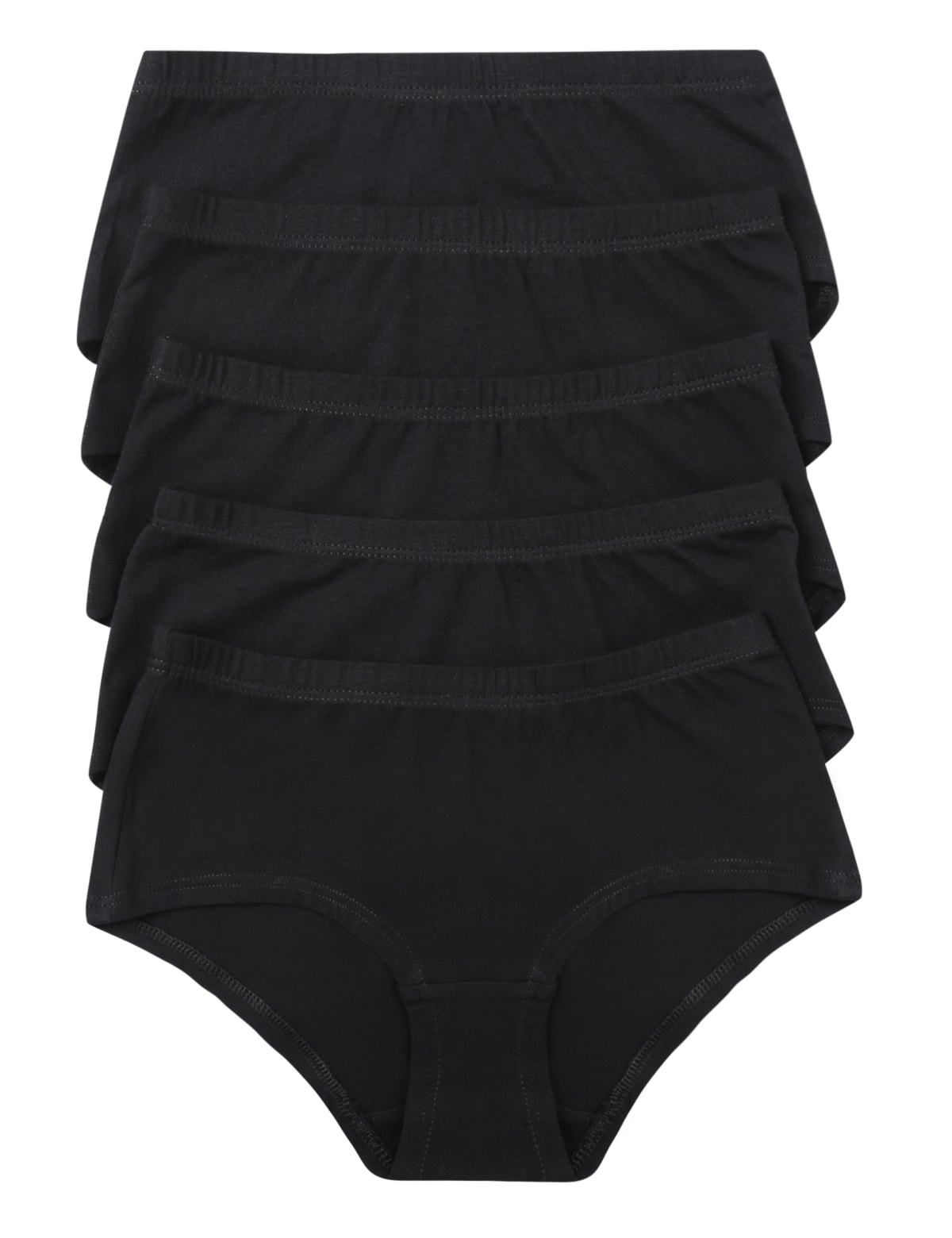 

Marks & Spencer 5 Pack Cotton Mix Plain Skinny Fit Panties (GIRLS, BLACK MIX, 11-12)