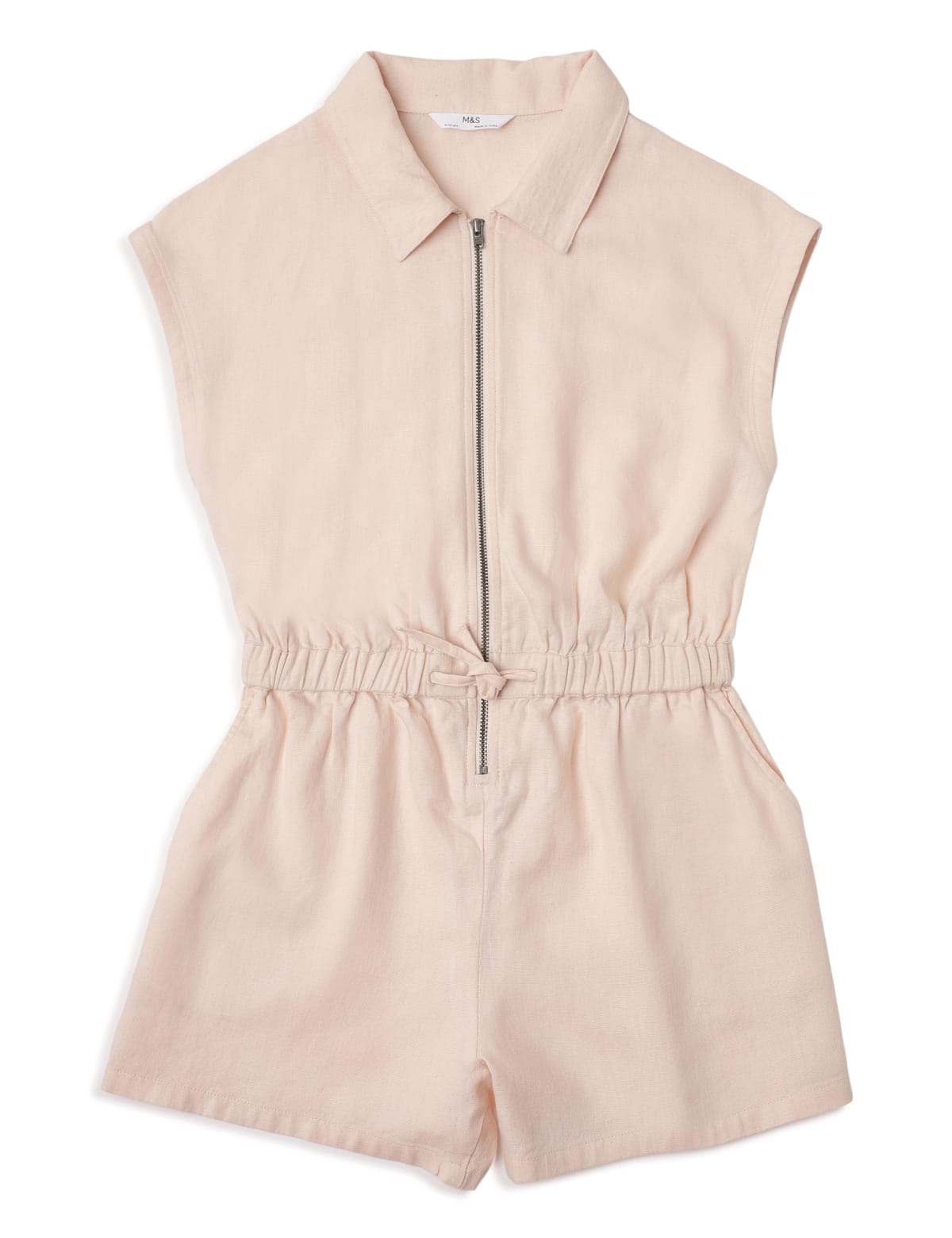 

Marks & Spencer Linen Rich Playsuit (GIRLS, LIGHT PEACH, 9-10Y)