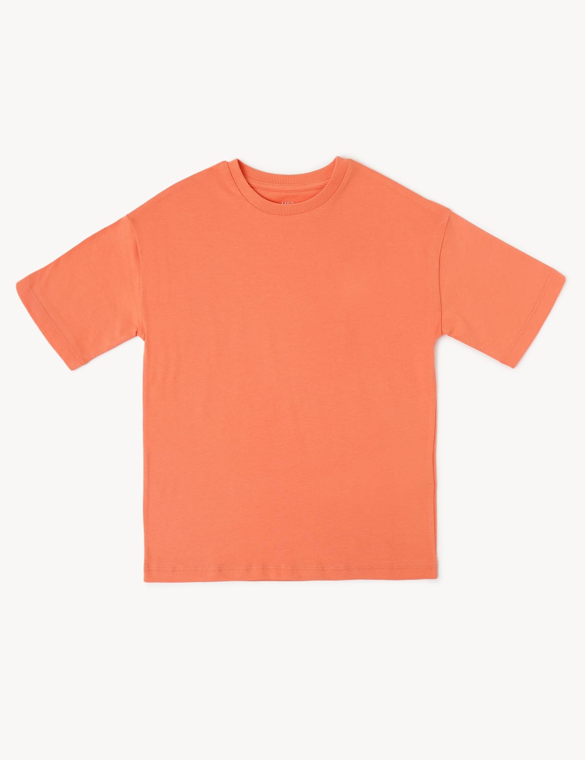 

Marks & Spencer Pure Cotton Solid Round Neck T-Shirt (GIRLS, CORAL, 7-8 Y)