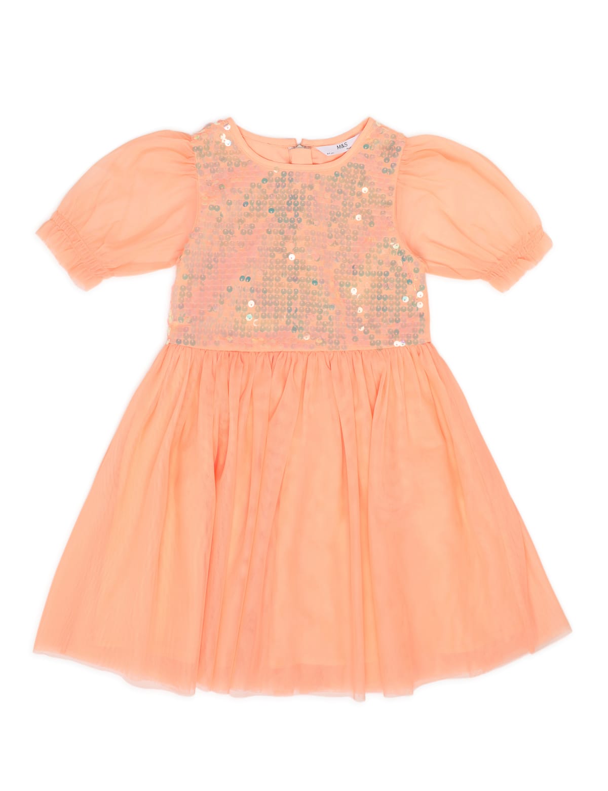 

Marks & Spencer Sequined Round Neck Dress (GIRLS, LIGHT PEACH, 3-4 Y)