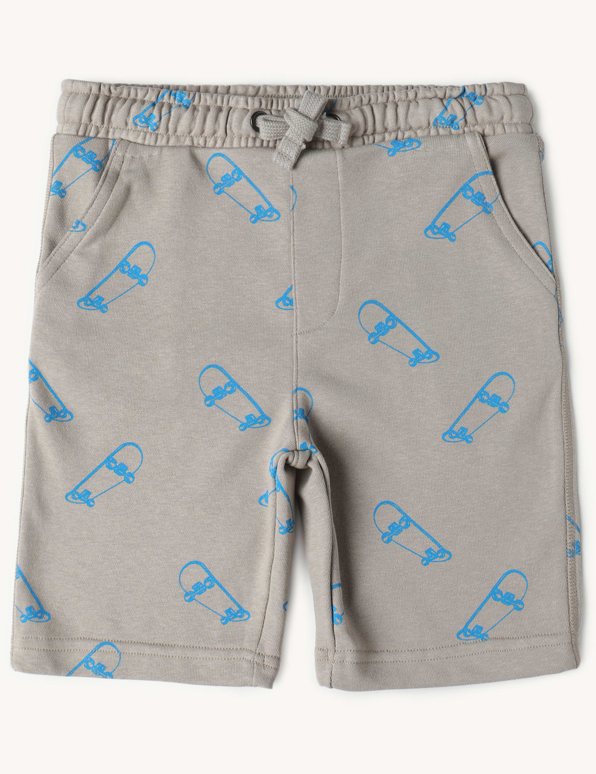 

Marks & Spencer Cotton Mix Regular Fit Printed Shorts (BOYS, GREY MIX, 15-16)