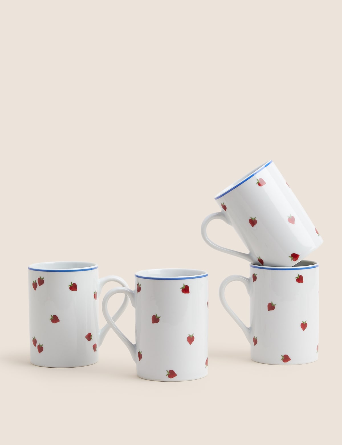 

Marks & Spencer Set of 4 Strawberry Mugs (RED MIX)