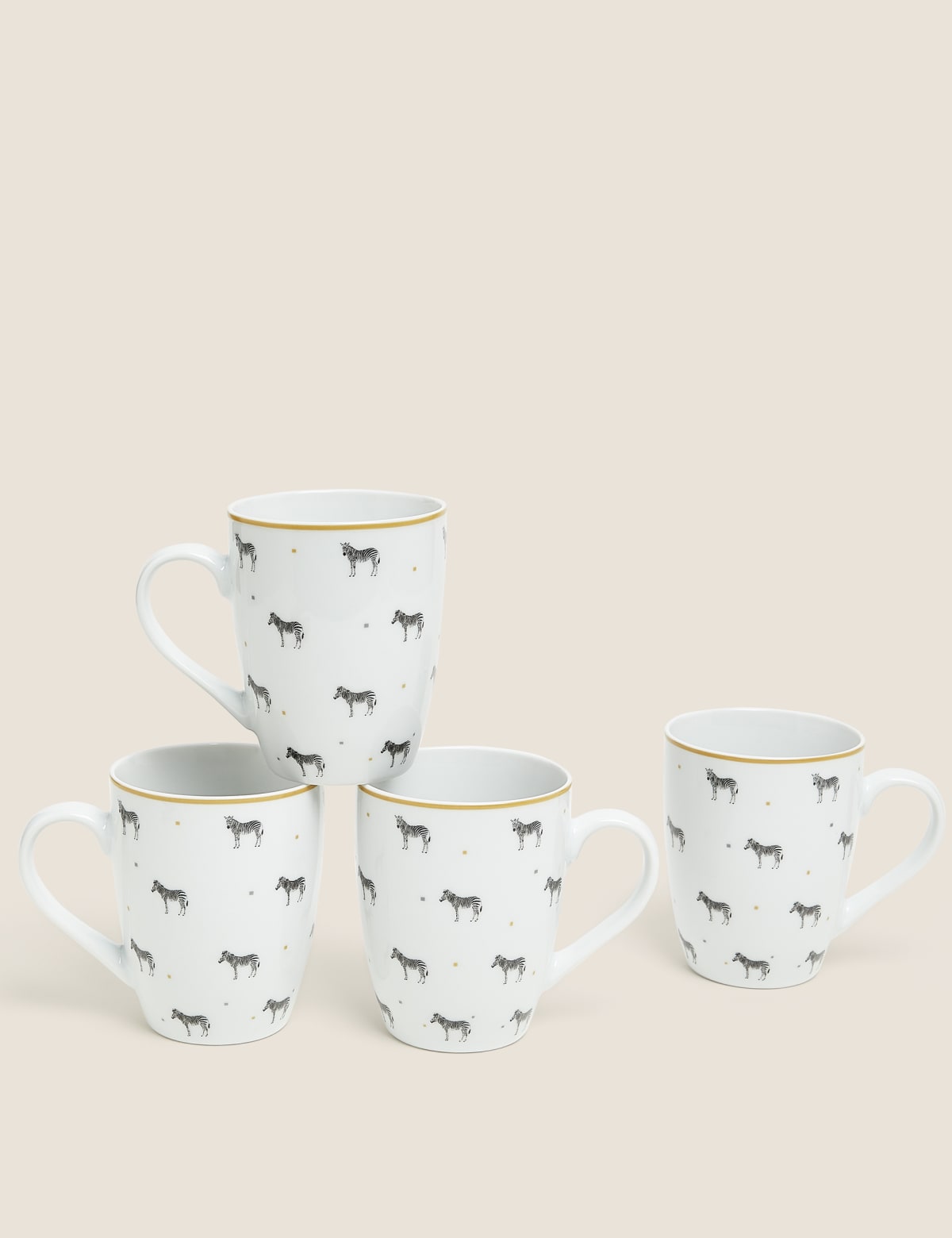 

Marks & Spencer Set of 4 Zebra Mugs (BLACK MIX)