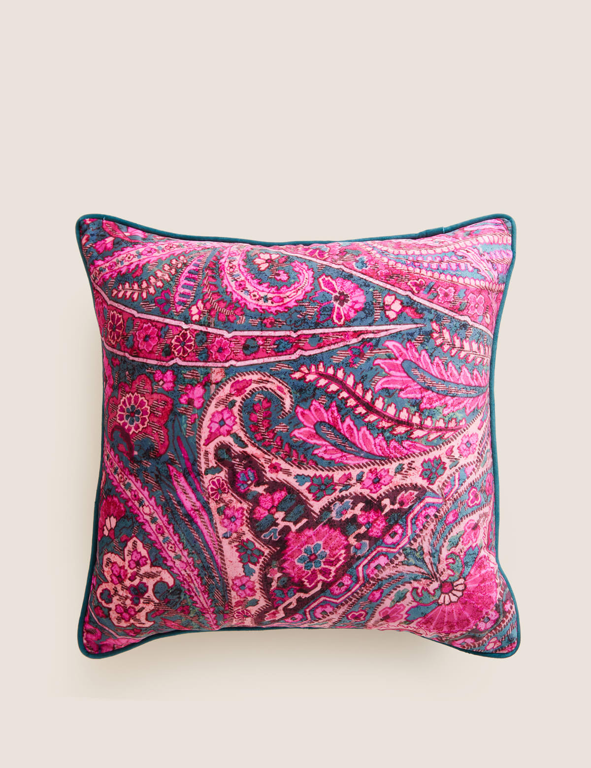 

Marks & Spencer Velvet Paisley Piped Cushion (PINK MIX)
