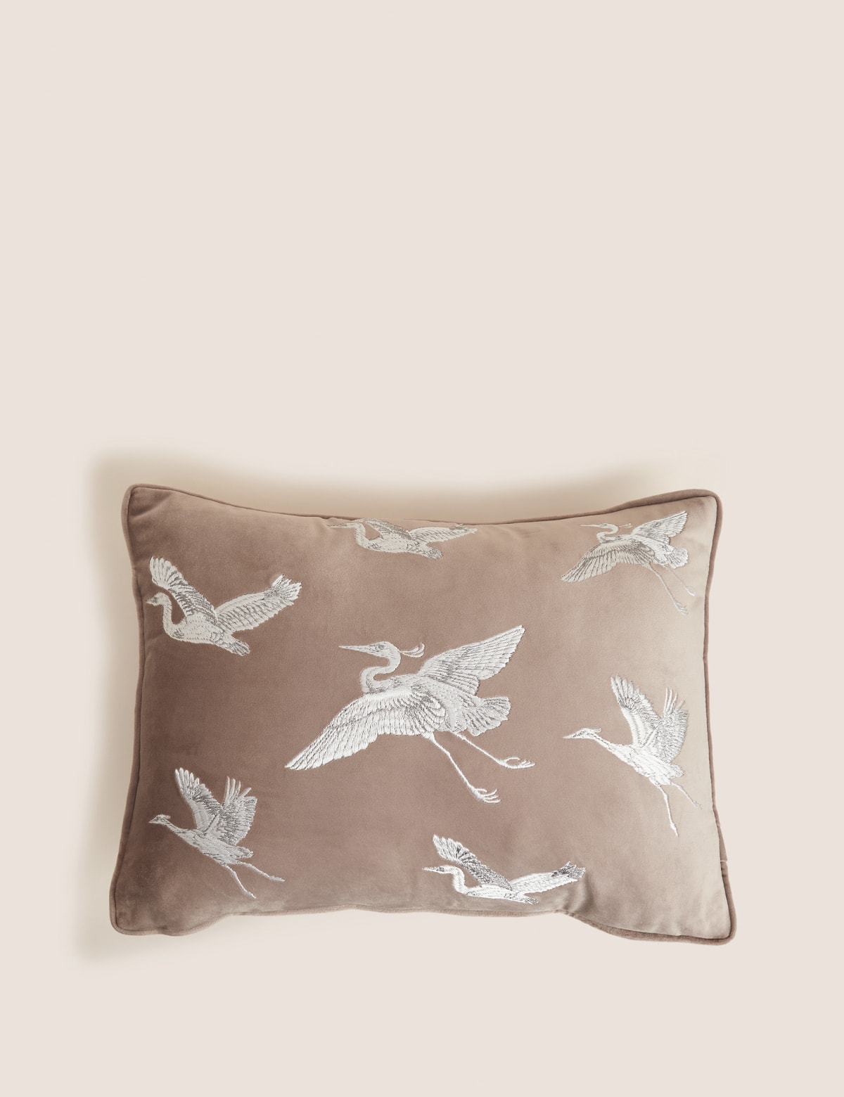 

Marks & Spencer Crane Embroidered Bolster Cushion (BLUSH)