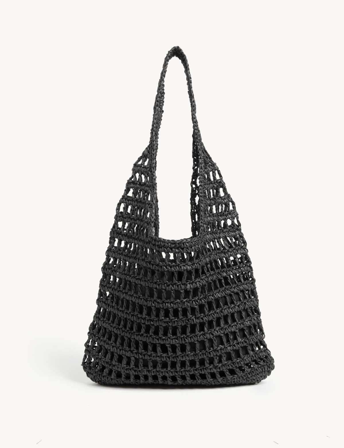 

Marks & Spencer Straw Drawstring Tote Bag (FEMALE, BLACK)