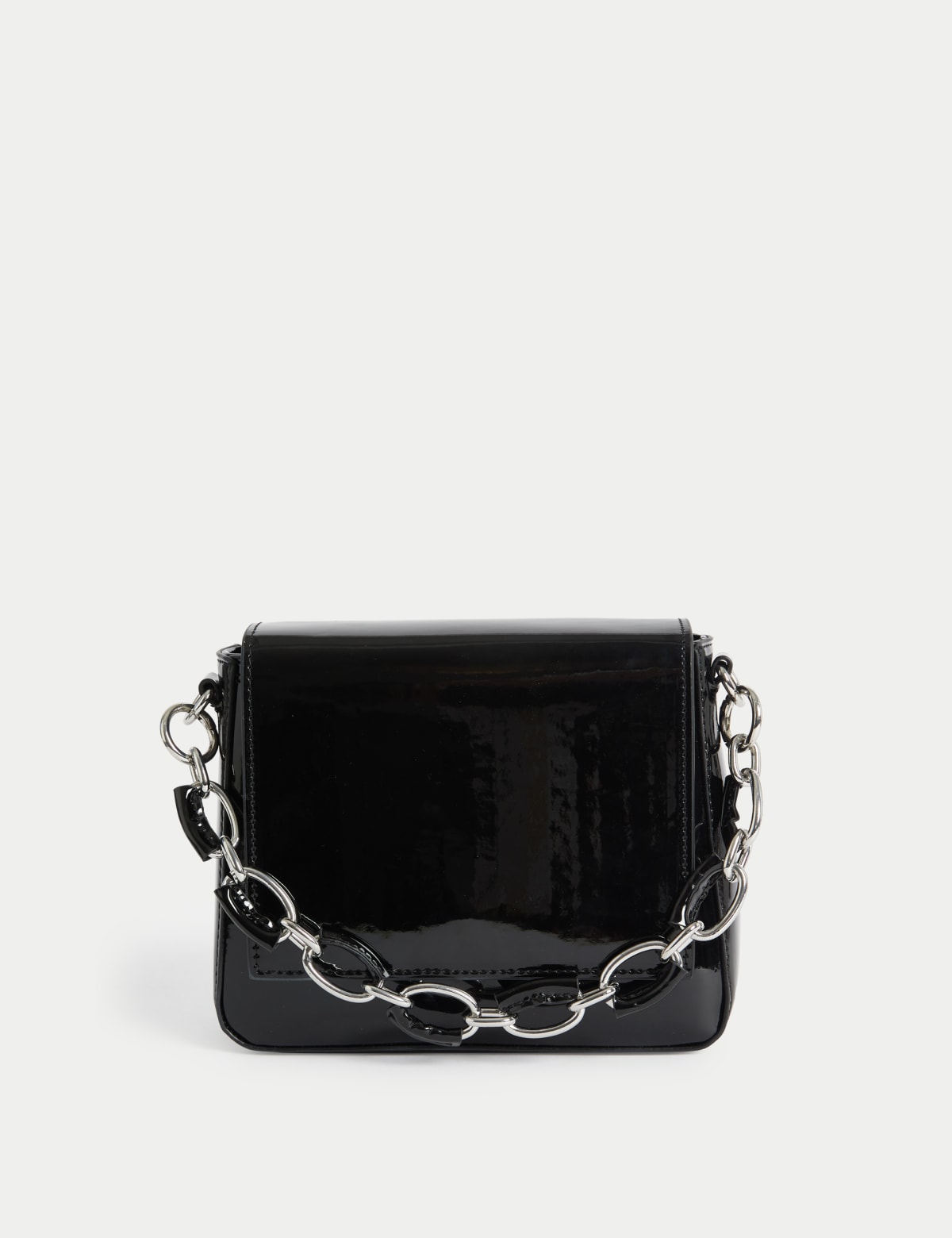 

Marks & Spencer Patent Finish Chain Strap Cross Body Bag (FEMALE, BLACK)