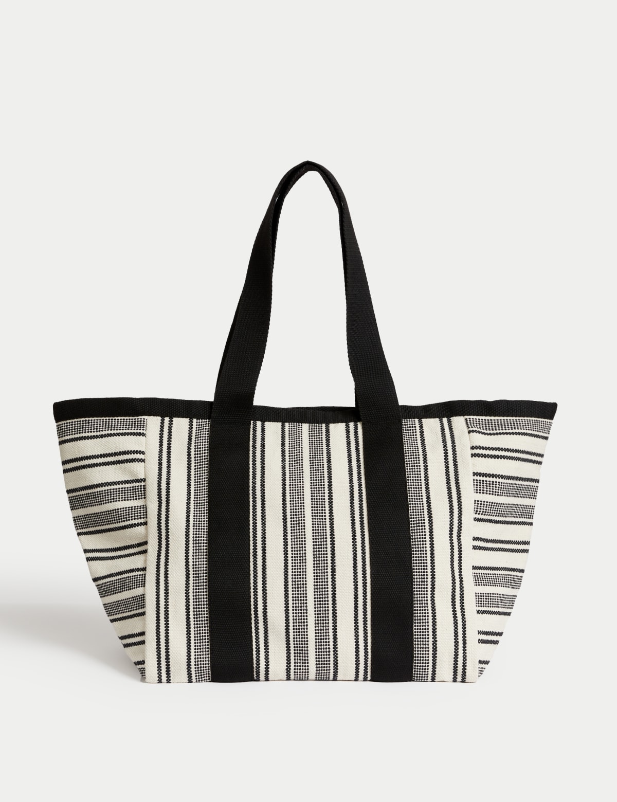 

Marks & Spencer Canvas Striped Beach Bag (FEMALE, BLACK MIX)
