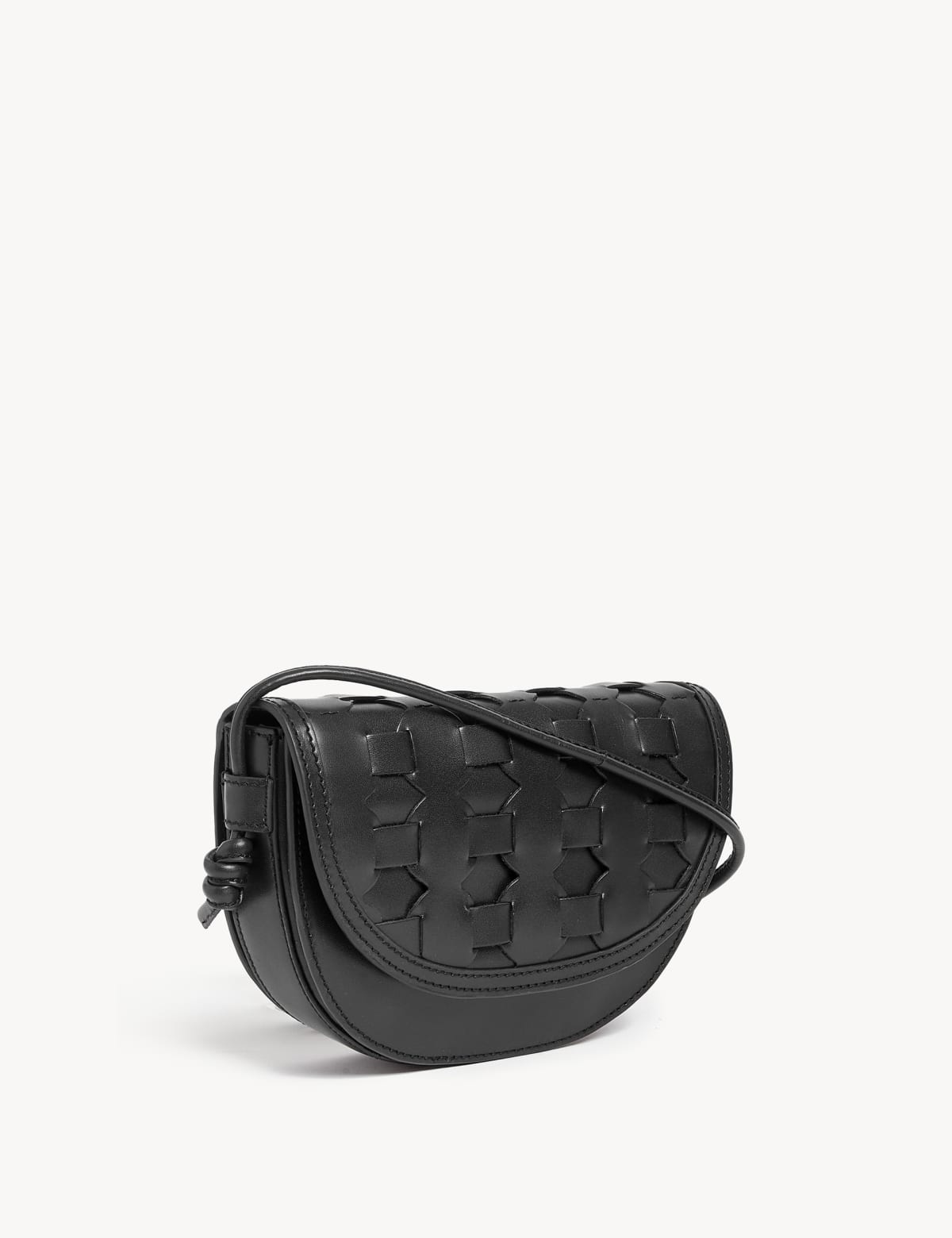 

Marks & Spencer Leather Woven Saddle Bag (FEMALE, BLACK)