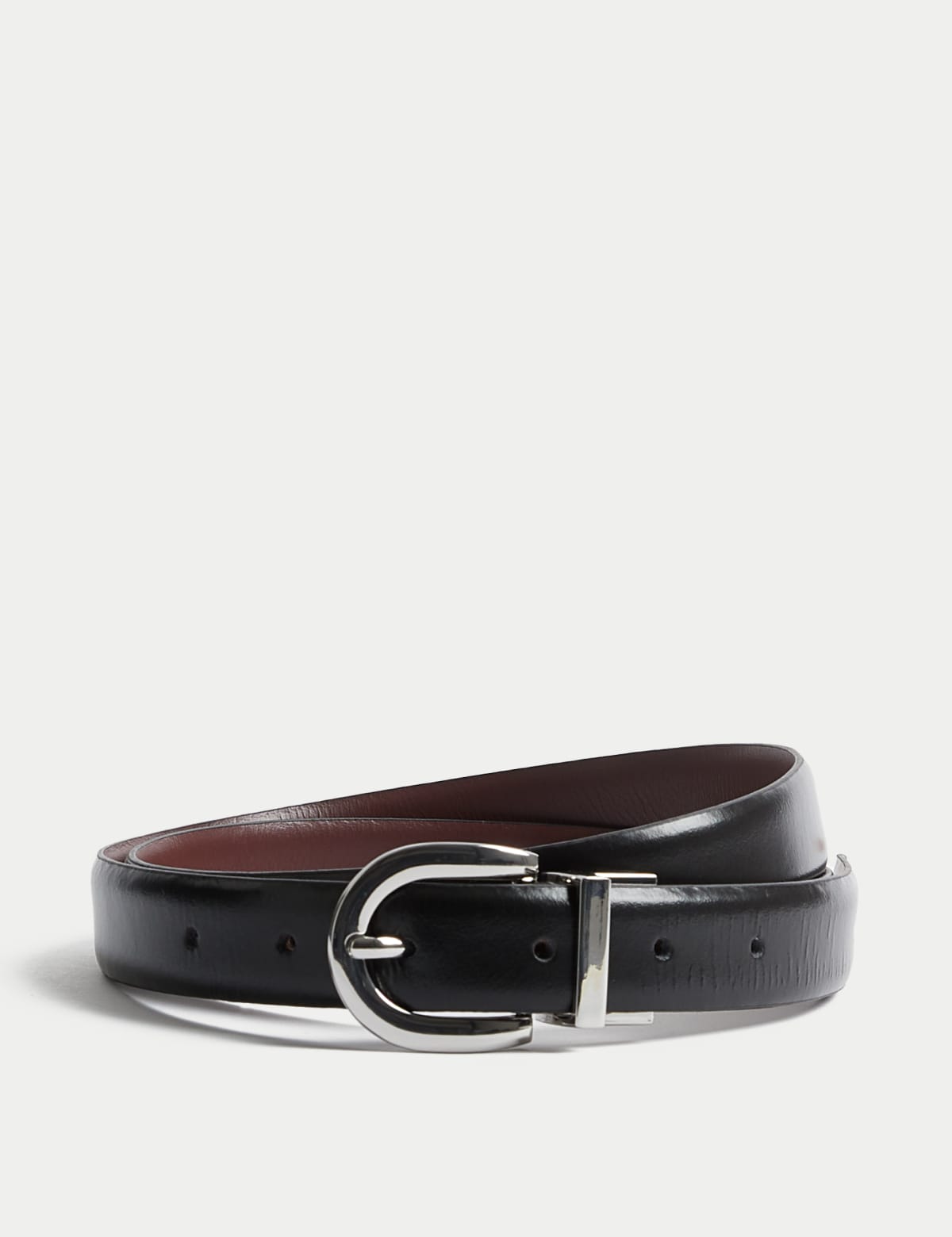 

Marks & Spencer Leather Reversible Jeans Belt (FEMALE, BLACK MIX, S)