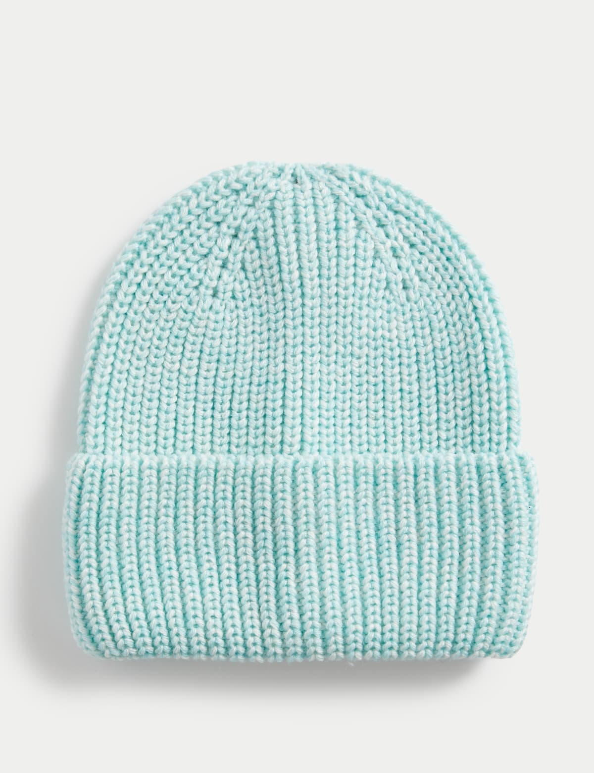 

Marks & Spencer Knitted Chunky Turn Up Beanie Hat (FEMALE, AQUA)