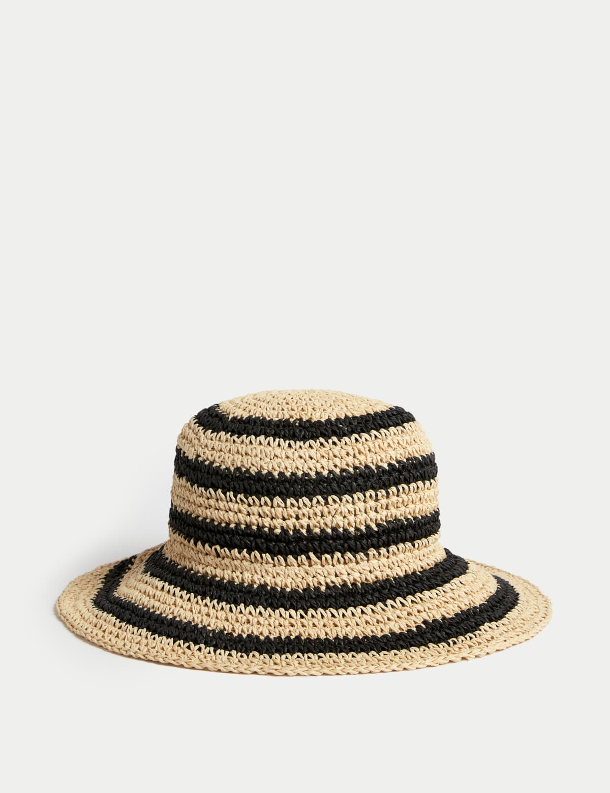 

Marks & Spencer Straw Packable Bucket Hat (FEMALE, BLACK MIX, M-L)