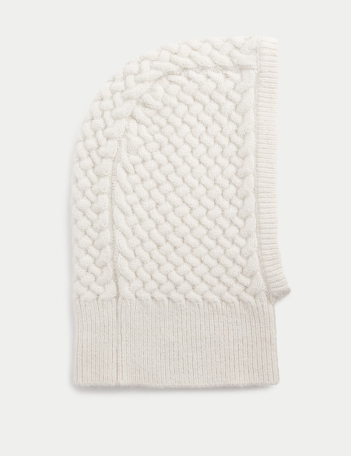 

Marks & Spencer Knitted Cable Balaclava Hat (FEMALE, CREAM)