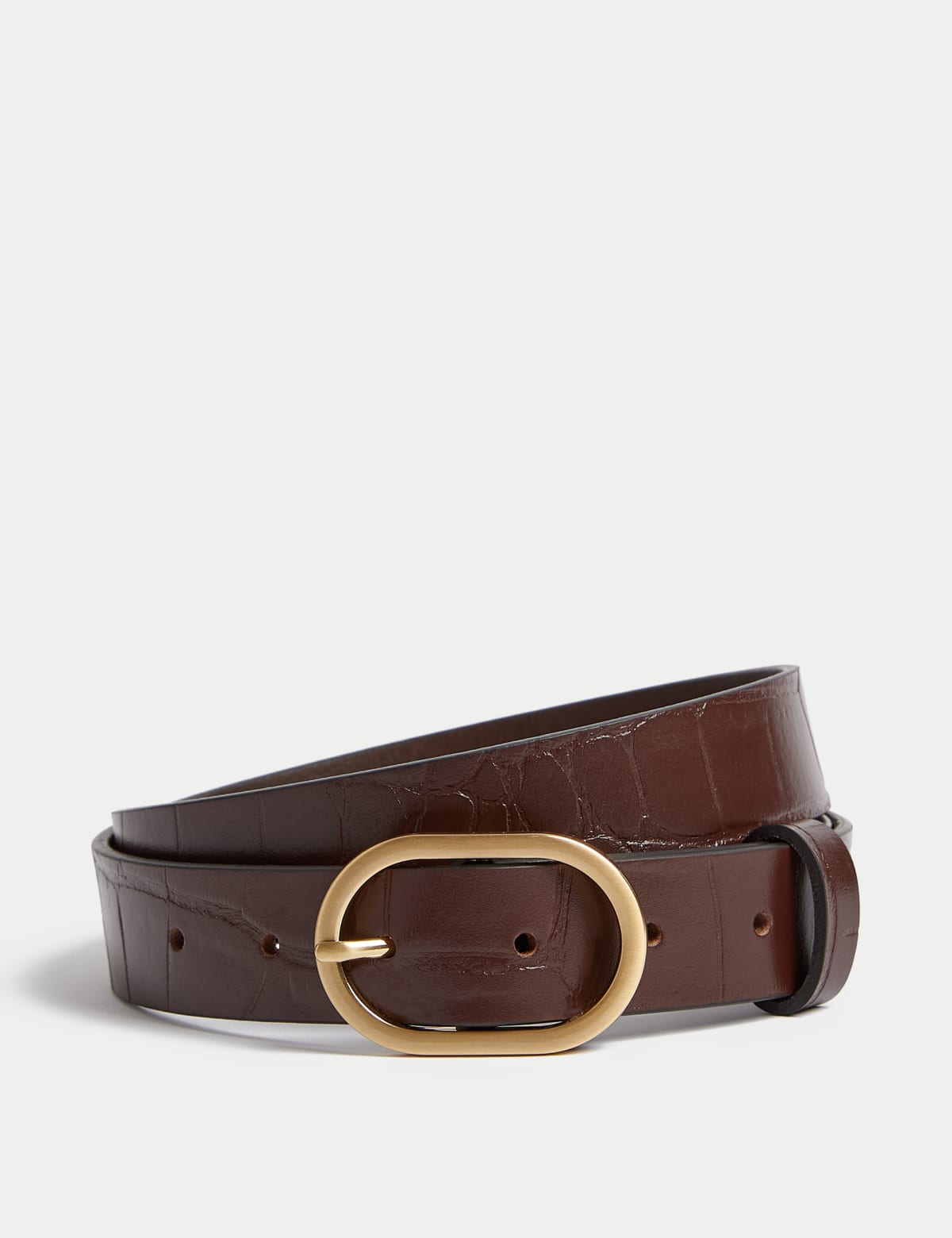 

Marks & Spencer Leather Jean Belt (FEMALE, CHOCOLATE, S)