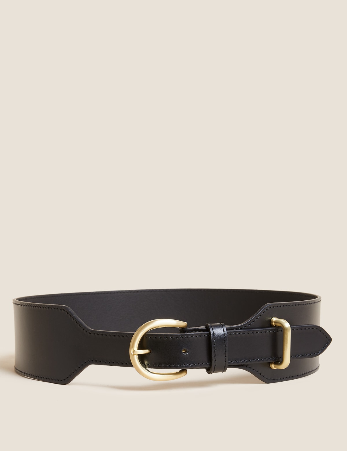 

Marks & Spencer Leather Wide Waist Belt (FEMALE, BLACK, M)