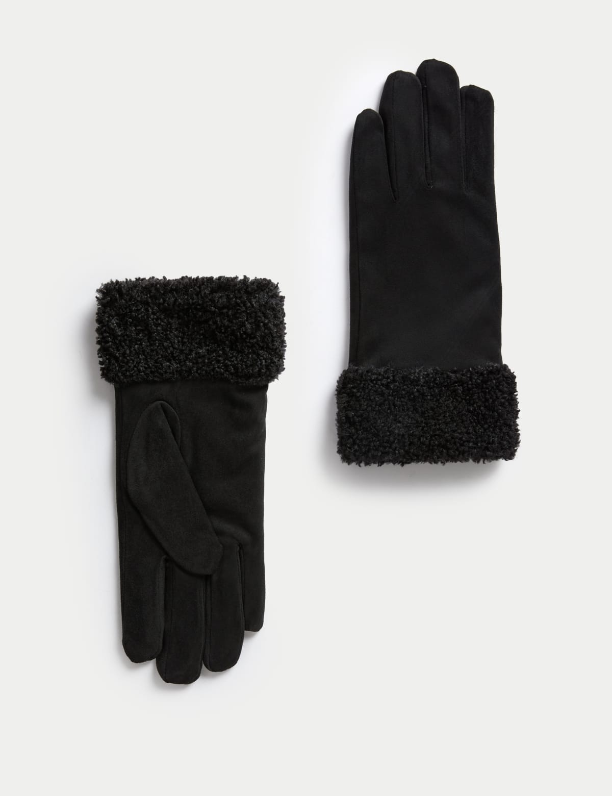 

Marks & Spencer Faux Sheepskin Cuffed Gloves (FEMALE, BLACK, M)