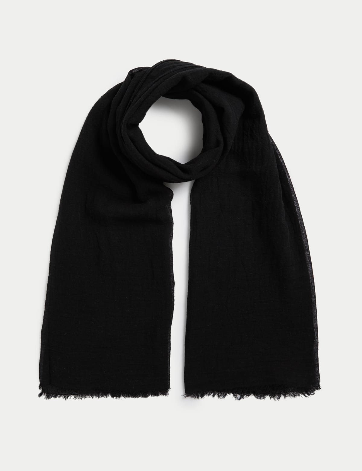 

Marks & Spencer Linen Blend Textured Scarf (FEMALE, BLACK)