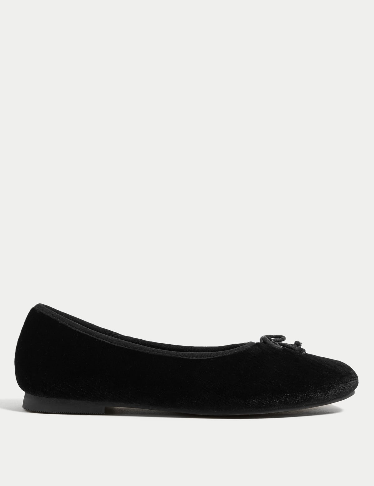 

Marks & Spencer Velvet Bow Ballerina Slipper (FEMALE, BLACK, 7)