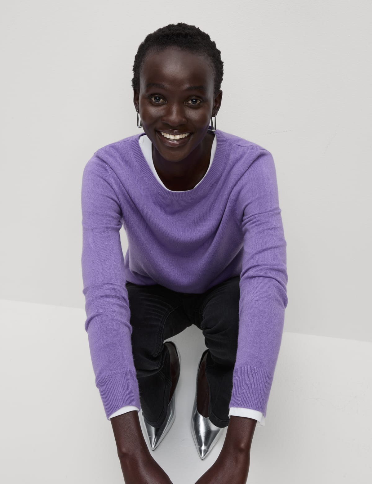 

Marks & Spencer Supersoft Crew Neck Jumper (FEMALE, PURPLE, 14)