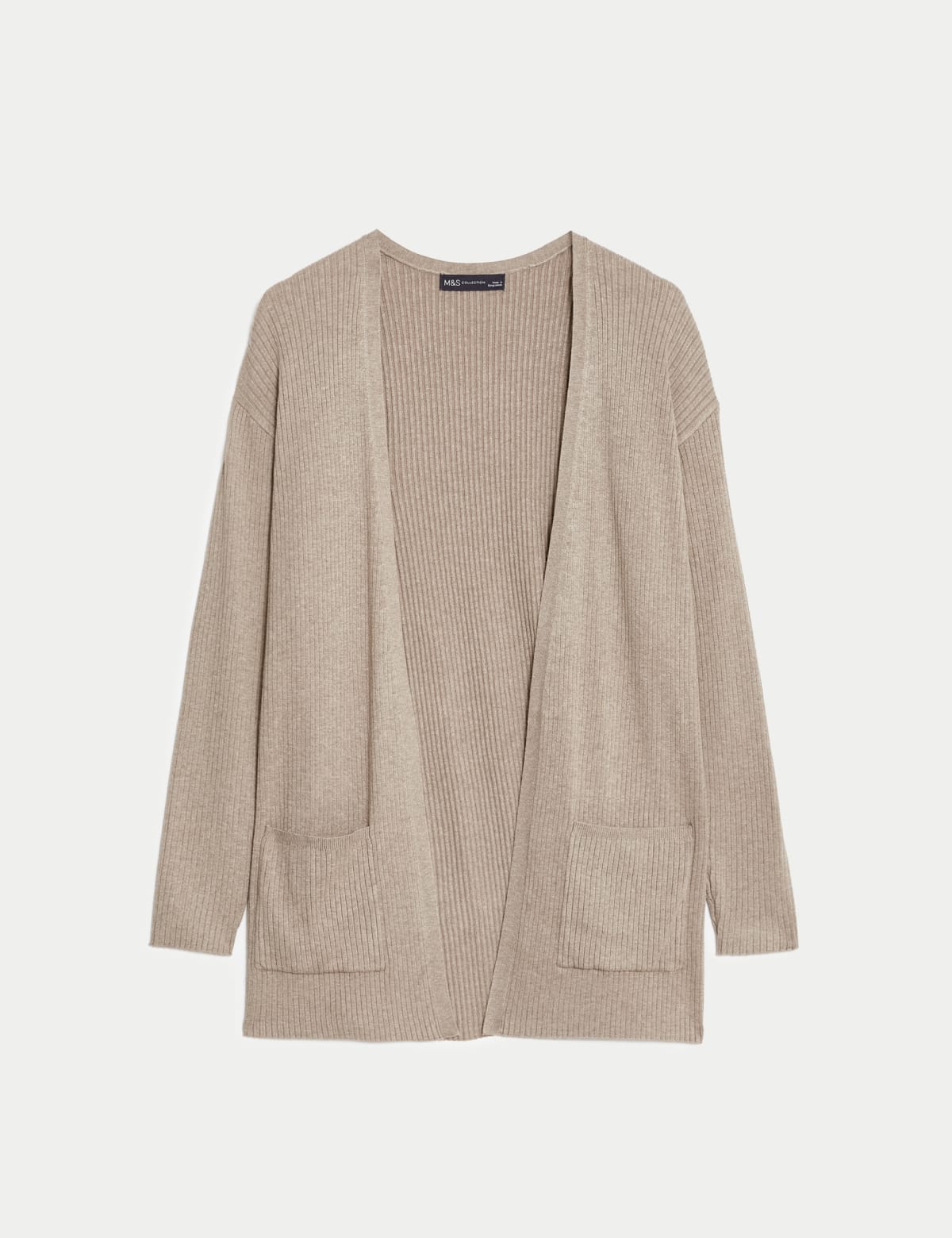 

Marks & Spencer Ribbed Edge to Edge Longline Cardigan (FEMALE, MOCHA, M)