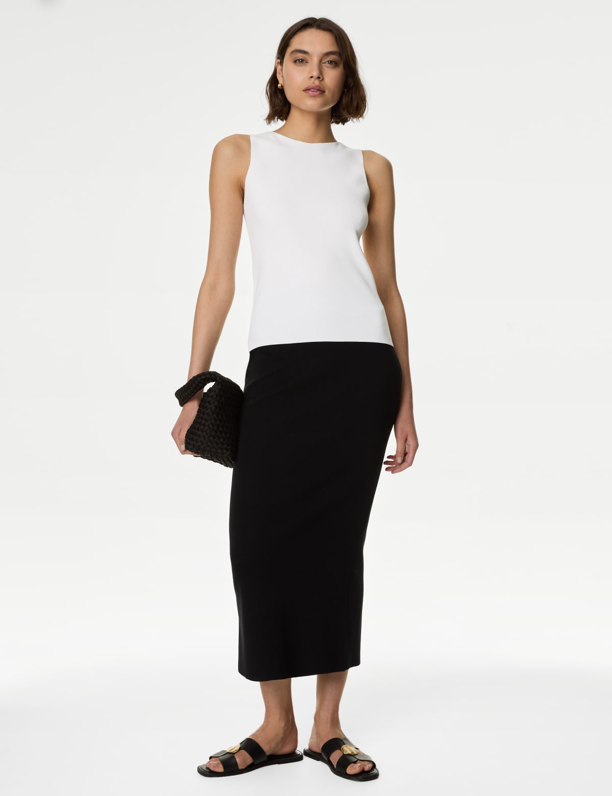 

Marks & Spencer Crew Neck Knitted Vest (FEMALE, SOFT WHITE, 18)