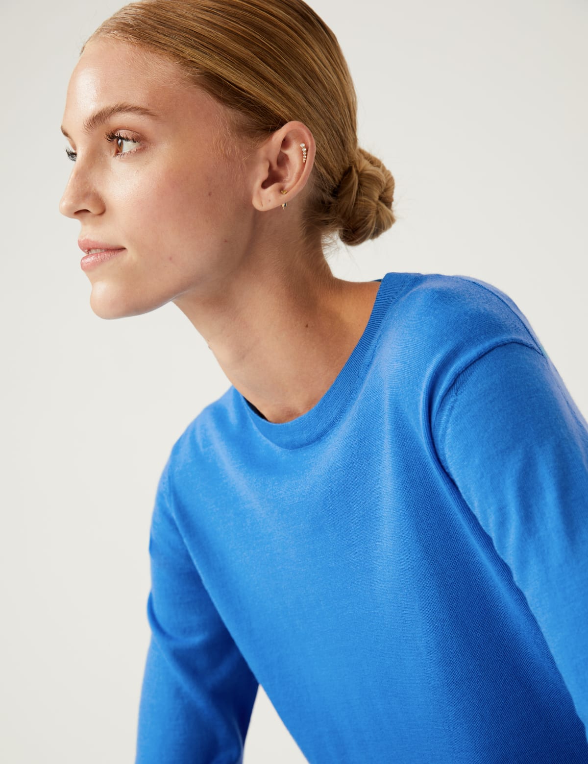 

Marks & Spencer Pure Merino Wool Crew Neck Jumper (FEMALE, BLUE, 8)