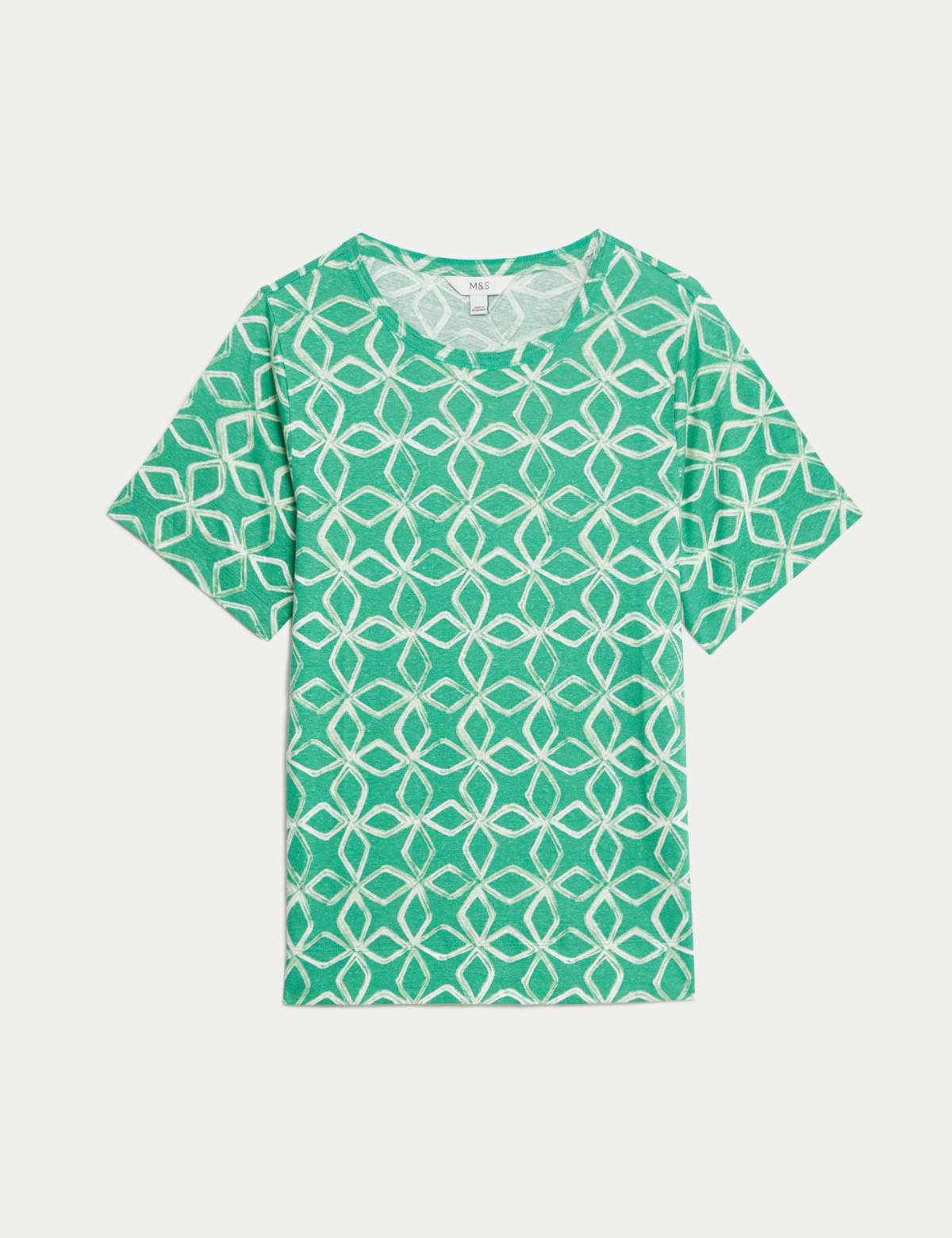 

Marks & Spencer Linen Blend Printed Top (FEMALE, WHITE MIX, 20)