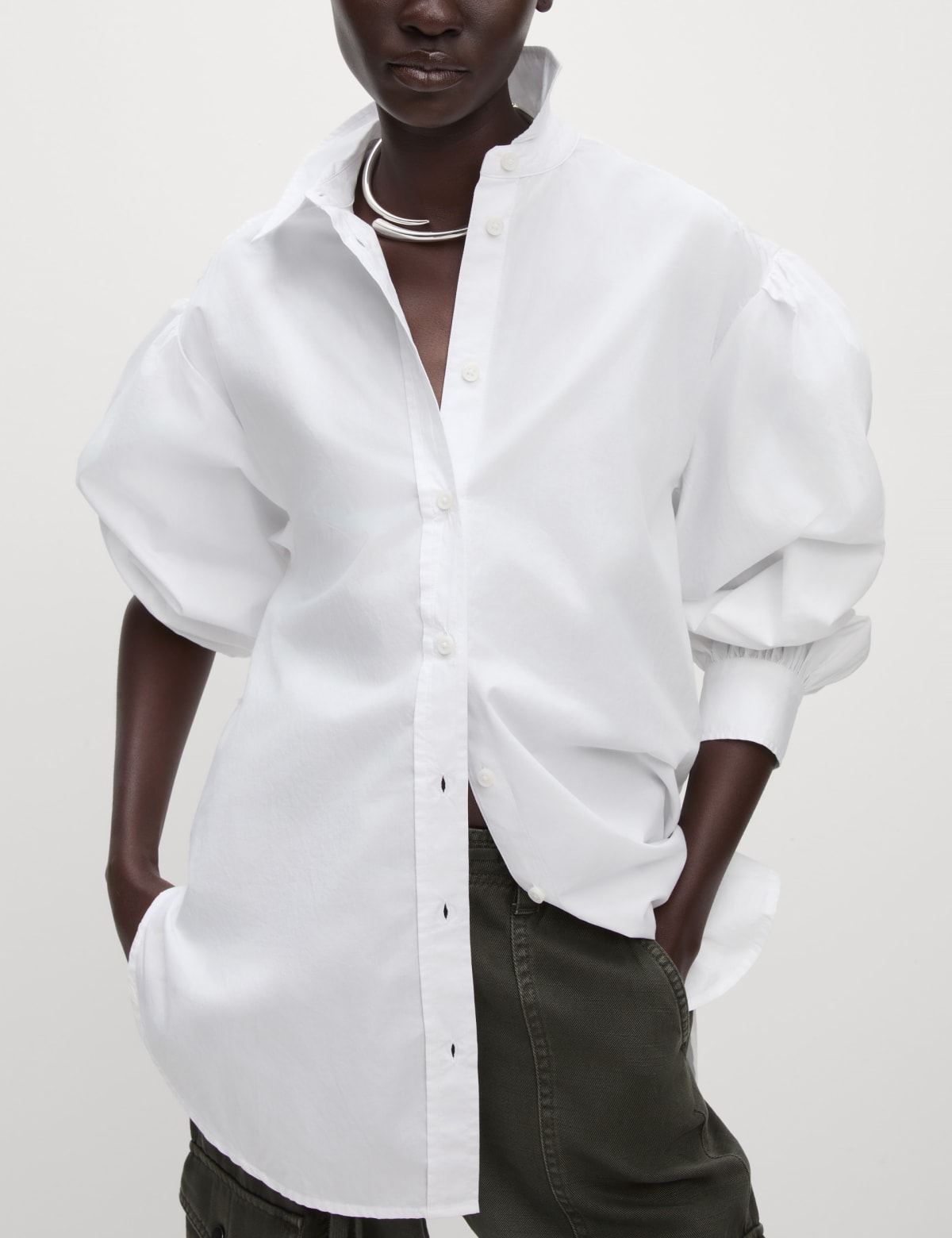 

Marks & Spencer Pure Cotton Oversized Shirt (FEMALE, SOFT WHITE, 16-REG)