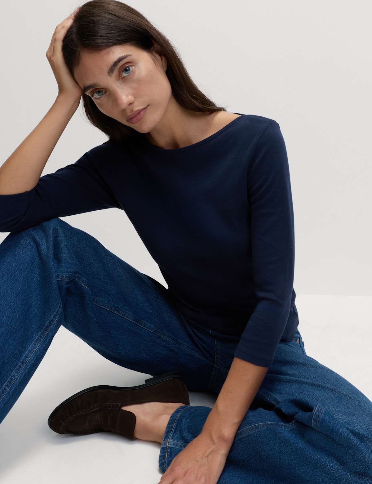 

Marks & Spencer Pure Cotton Slim Fit Top (FEMALE, NAVY, 20)