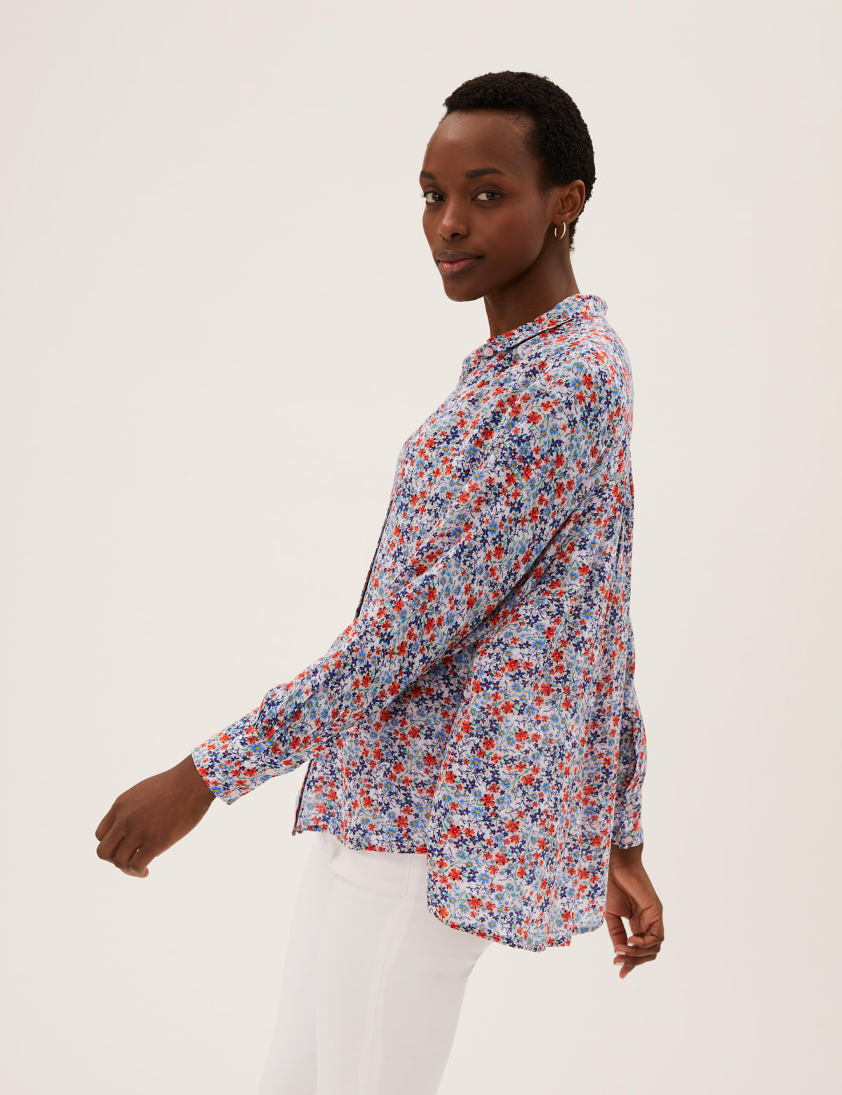 

Marks & Spencer Floral Regular Fit Longline Shirt (FEMALE, MULTI, 10)