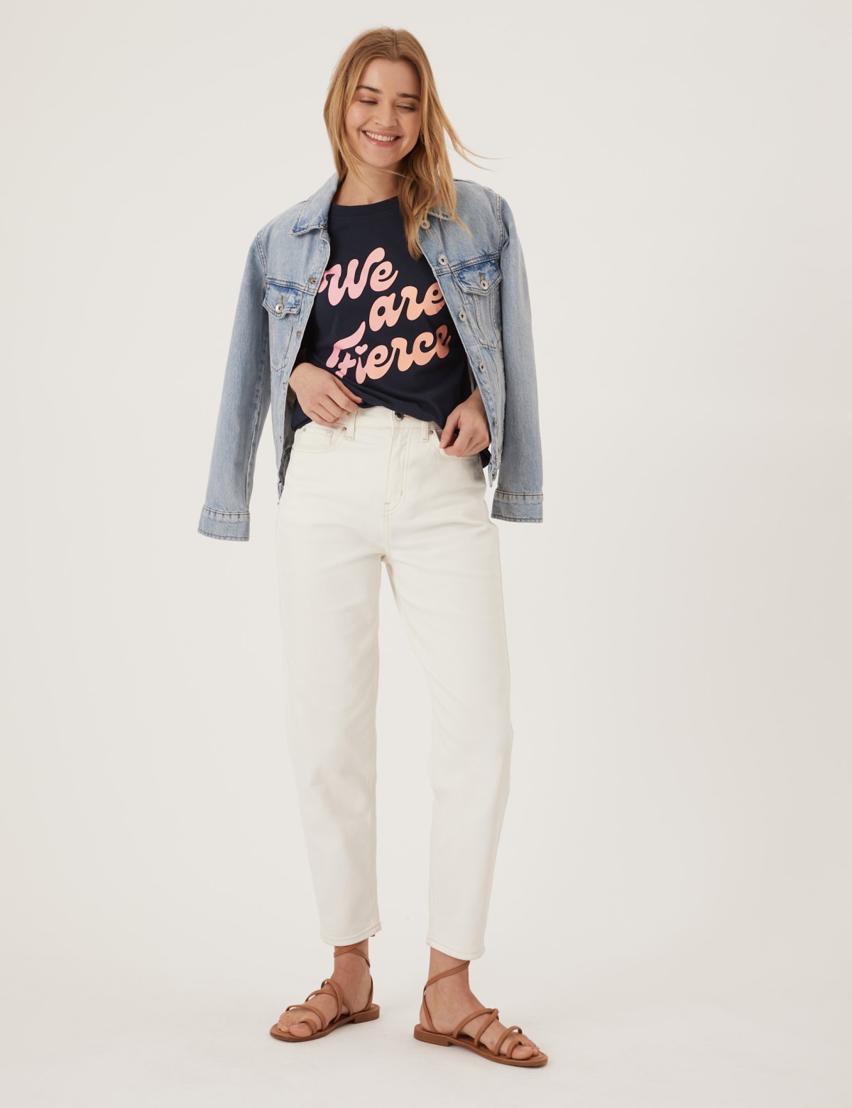 

Marks & Spencer Pure Cotton Women Slogan T-Shirt (FEMALE, NAVY MIX, 6)