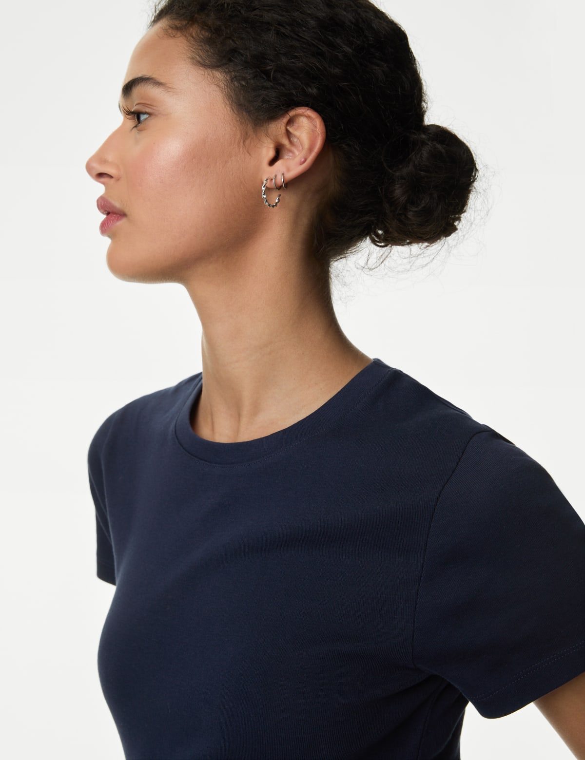 

Marks & Spencer Pure Cotton Slim Fit T-Shirt (FEMALE, NAVY, 12)