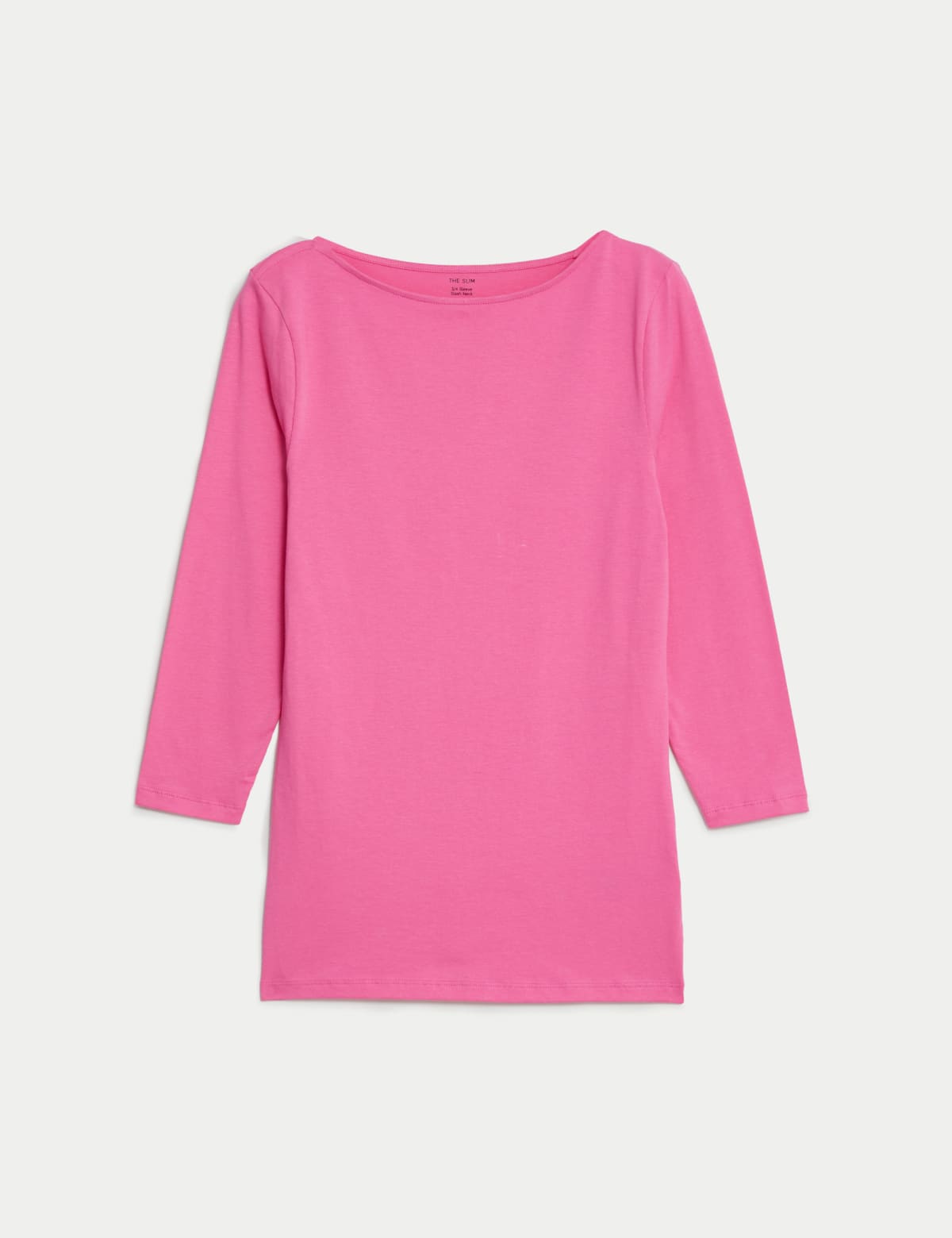 

Marks & Spencer Cotton Rich Slim Fit 3/4 Sleeve T-Shirt (FEMALE, MEDIUM PINK, 10)