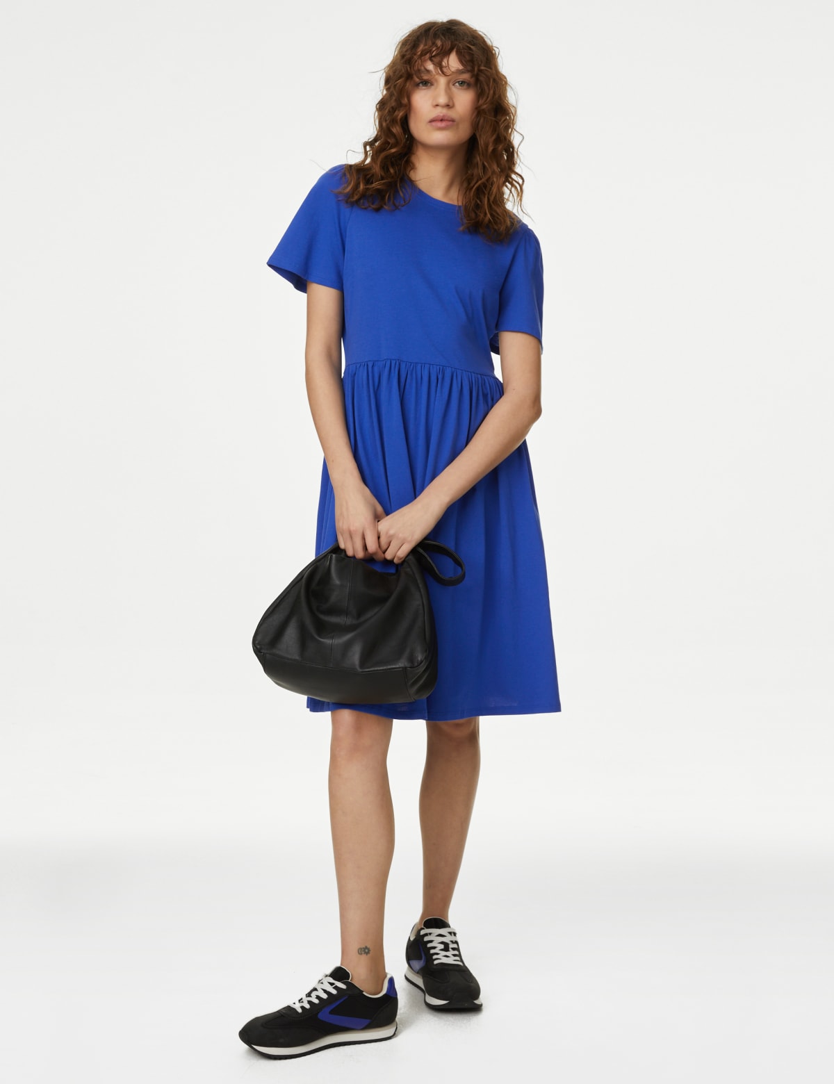 

Marks & Spencer Jersey Round Neck Knee Length Skater Dress (FEMALE, IRIS, 8-PET)